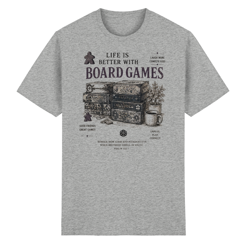 Life Is Better With Board Games - Heavy Cotton T-Shirt