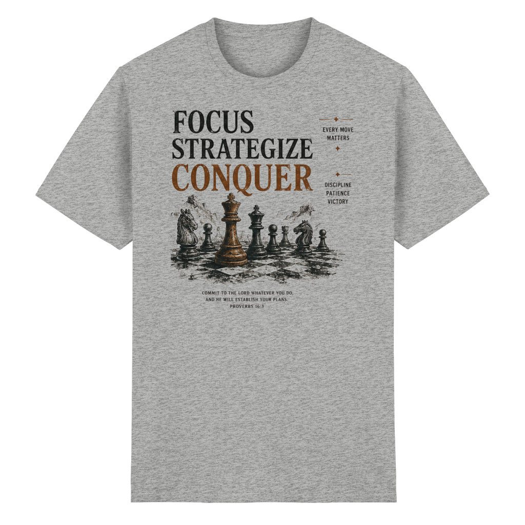 Focus. Strategize. Conquer.  - Heavy Cotton T-Shirt