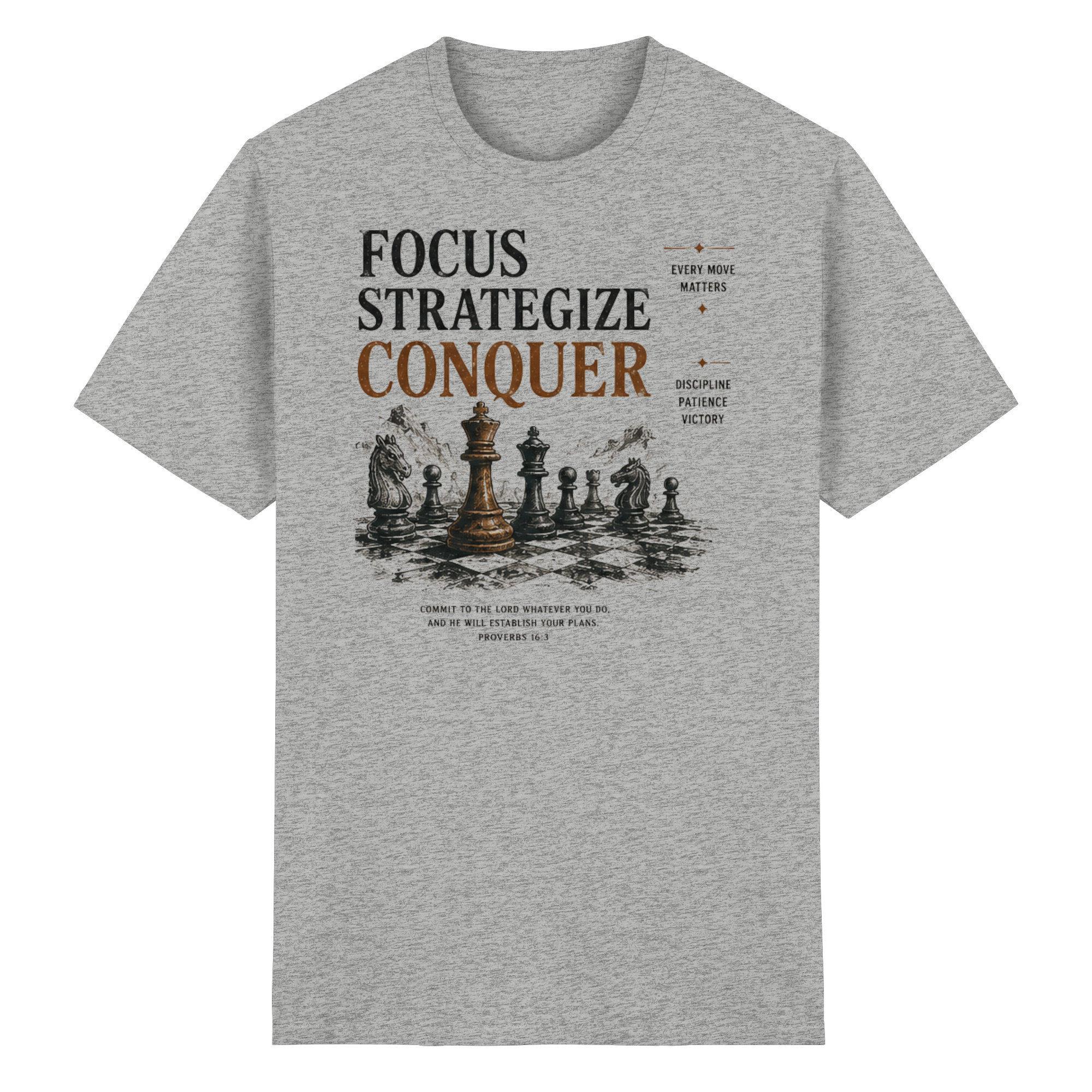 Focus. Strategize. Conquer.  - Heavy Cotton T-Shirt