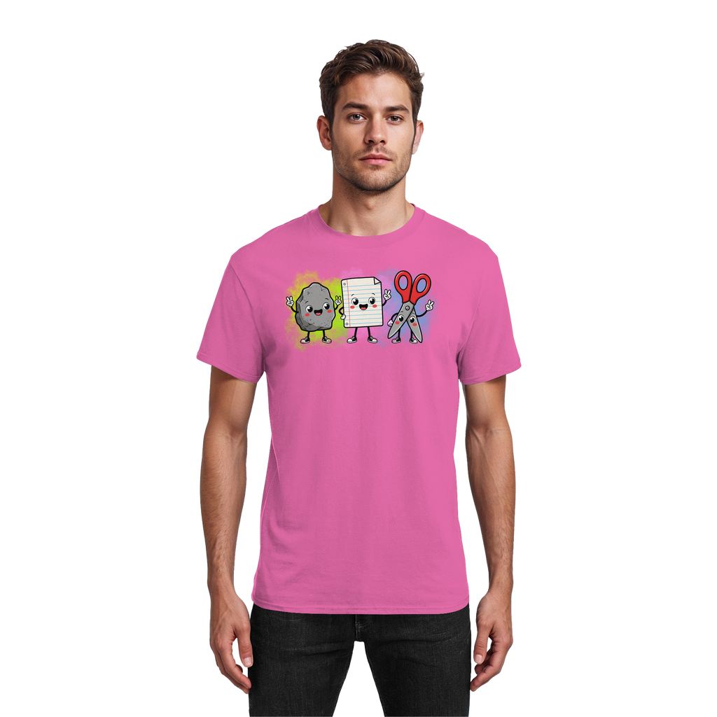 Stein schlägt Schere schlägt Papier! - Heavy Cotton T-Shirt