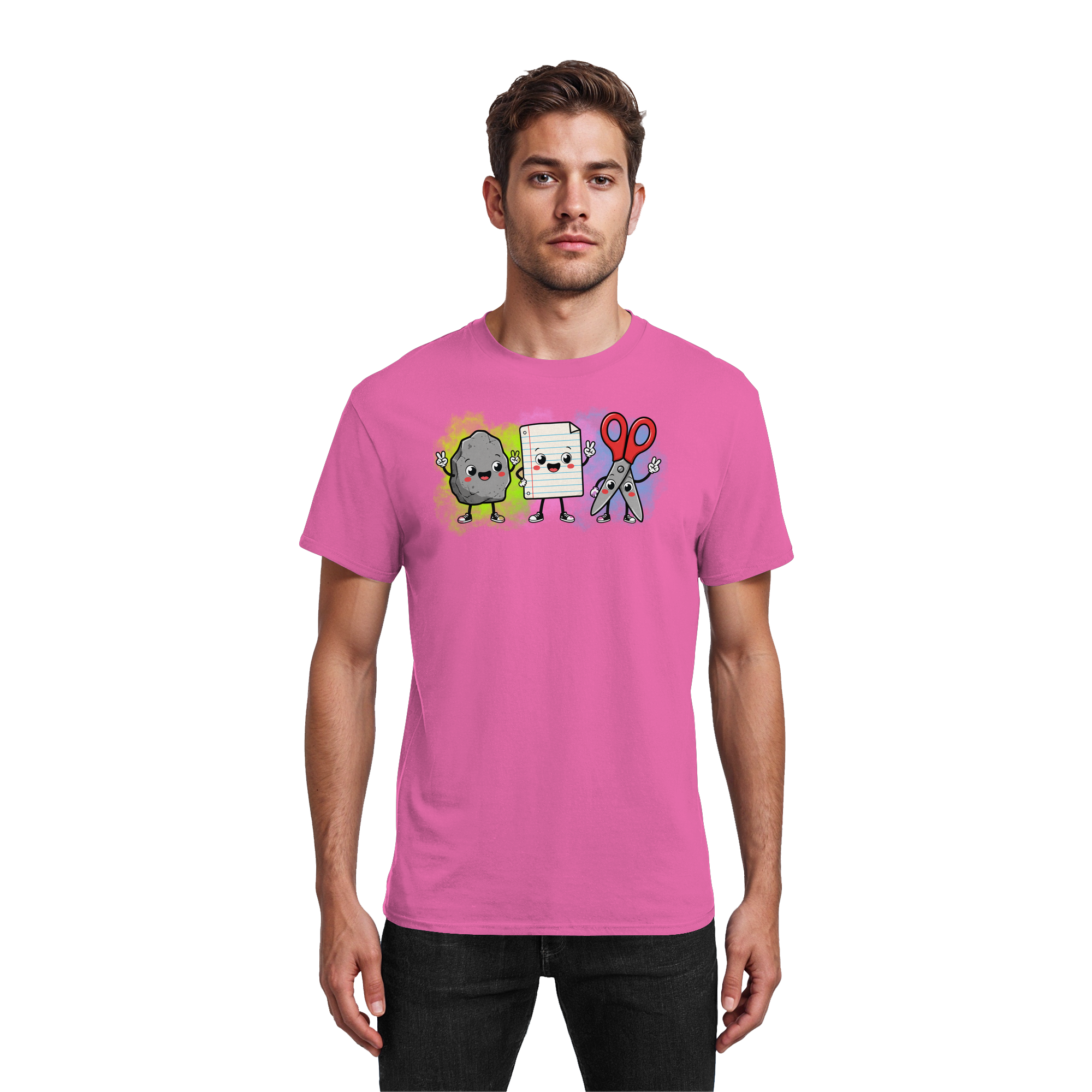 Stein schlägt Schere schlägt Papier! - Heavy Cotton T-Shirt
