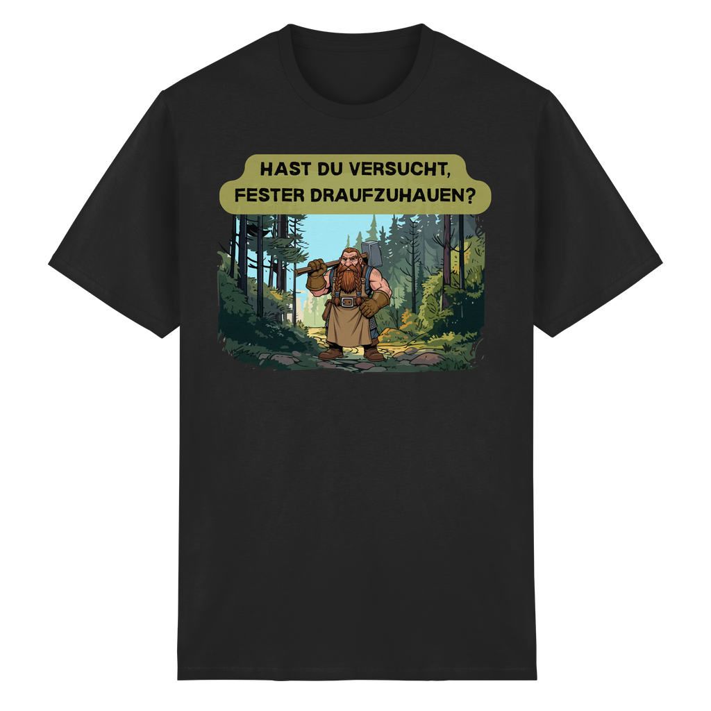 Hast du versucht, fester draufzuhauen? - Heavy Cotton T-Shirt
