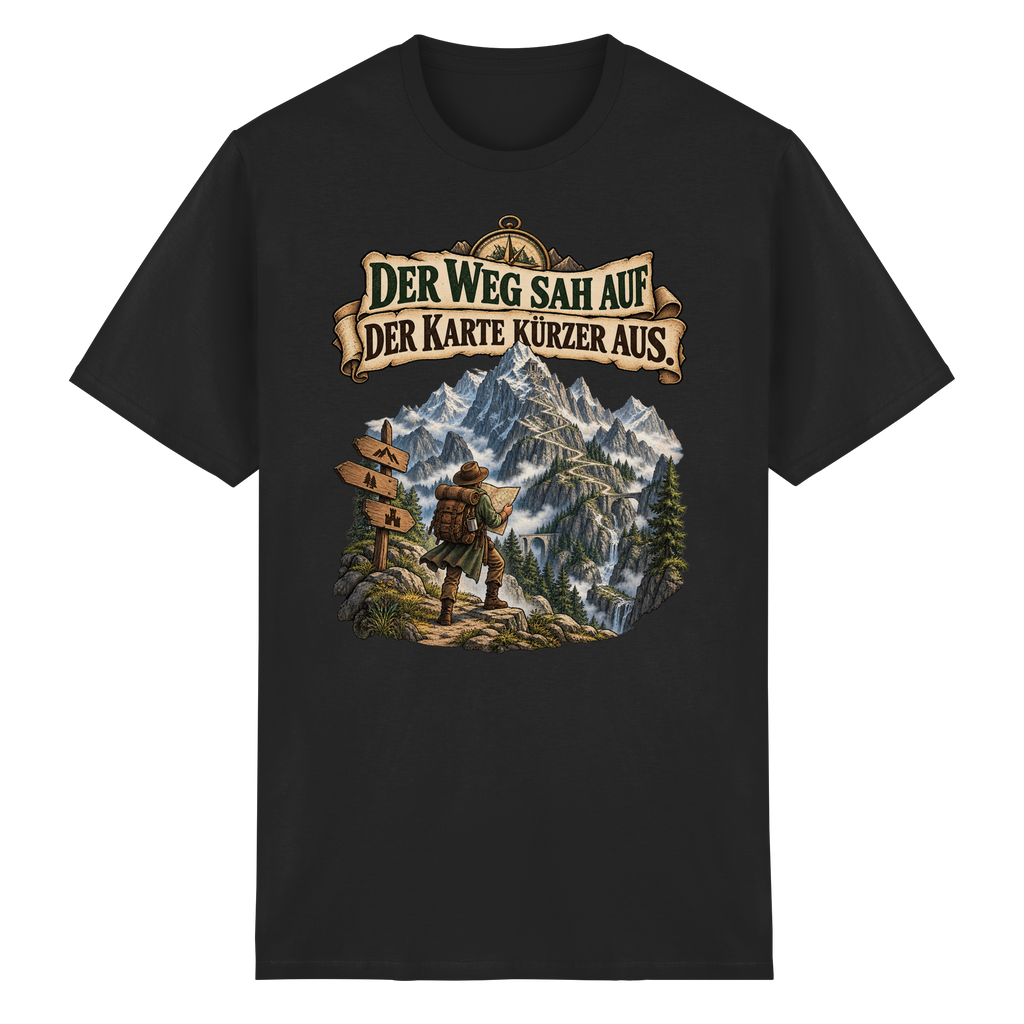 Der Weg sah auf der Karte kürzer aus - Heavy Cotton T-Shirt