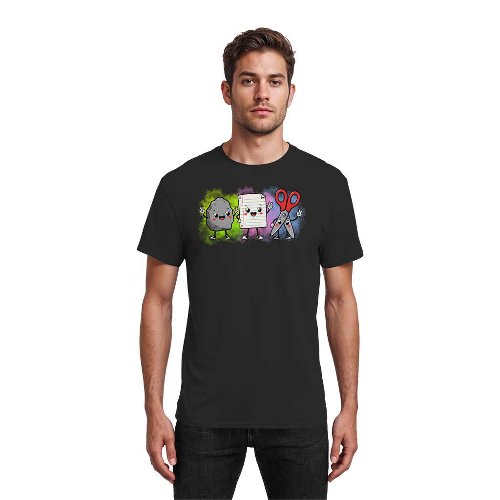 Stein schlägt Schere schlägt Papier! - Heavy Cotton T-Shirt