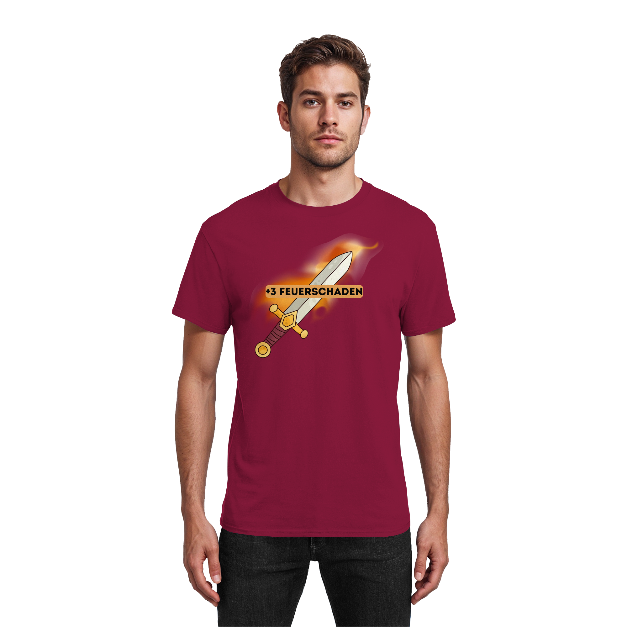+3 Feuerschaden - Heavy Cotton T-Shirt