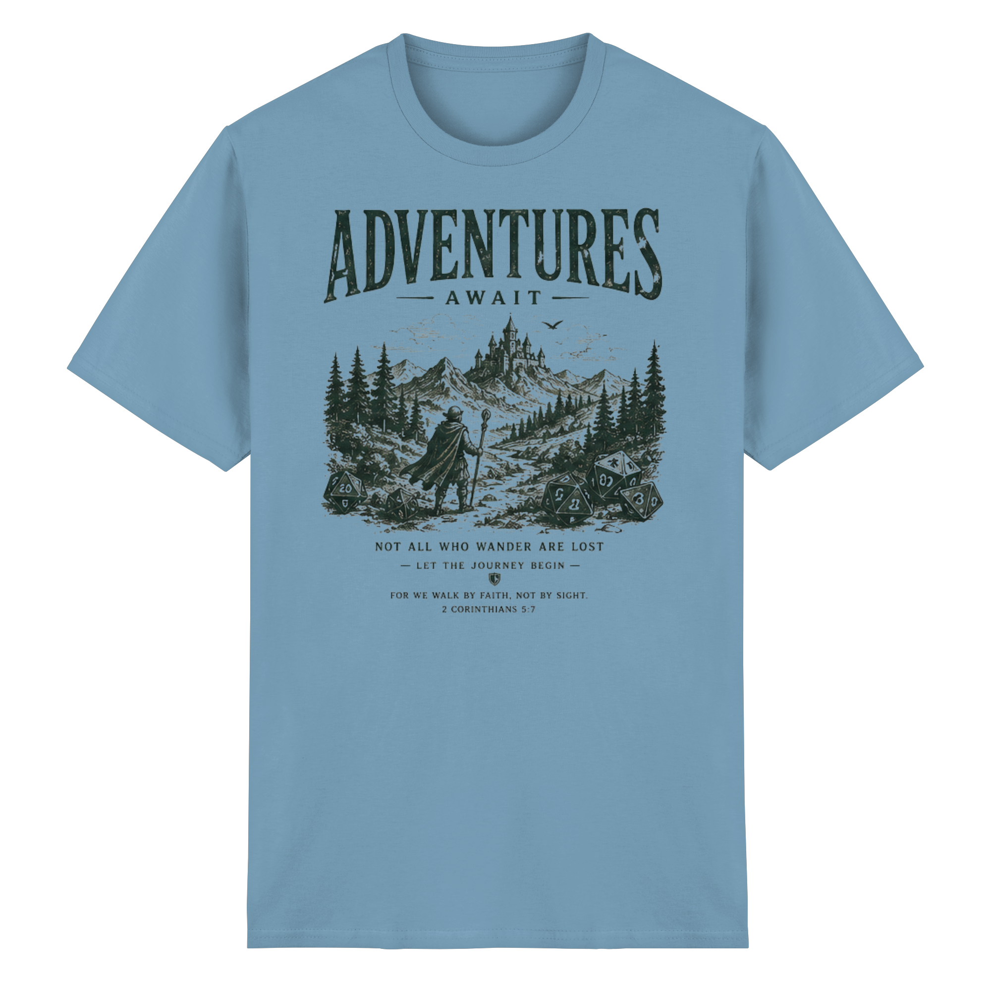 Adventures Await. - Heavy Cotton T-Shirt