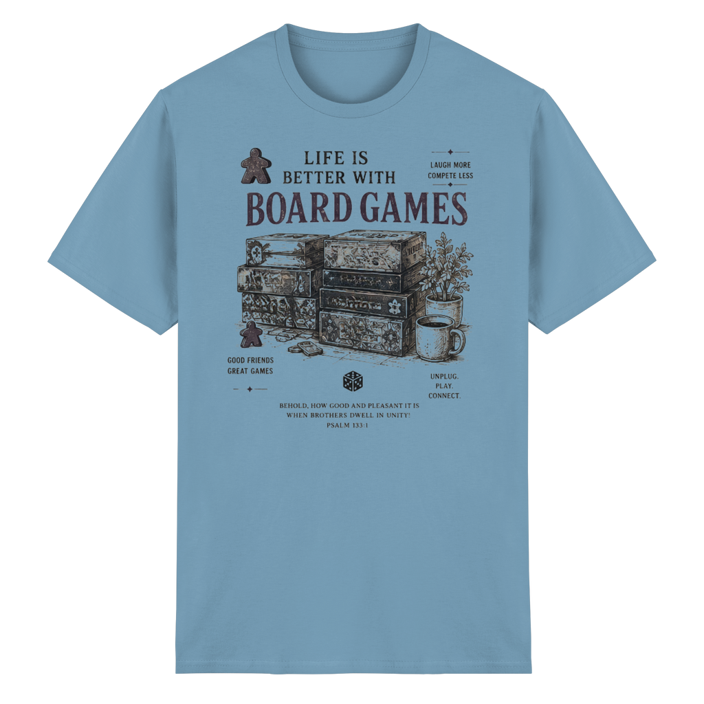 Life Is Better With Board Games - Heavy Cotton T-Shirt