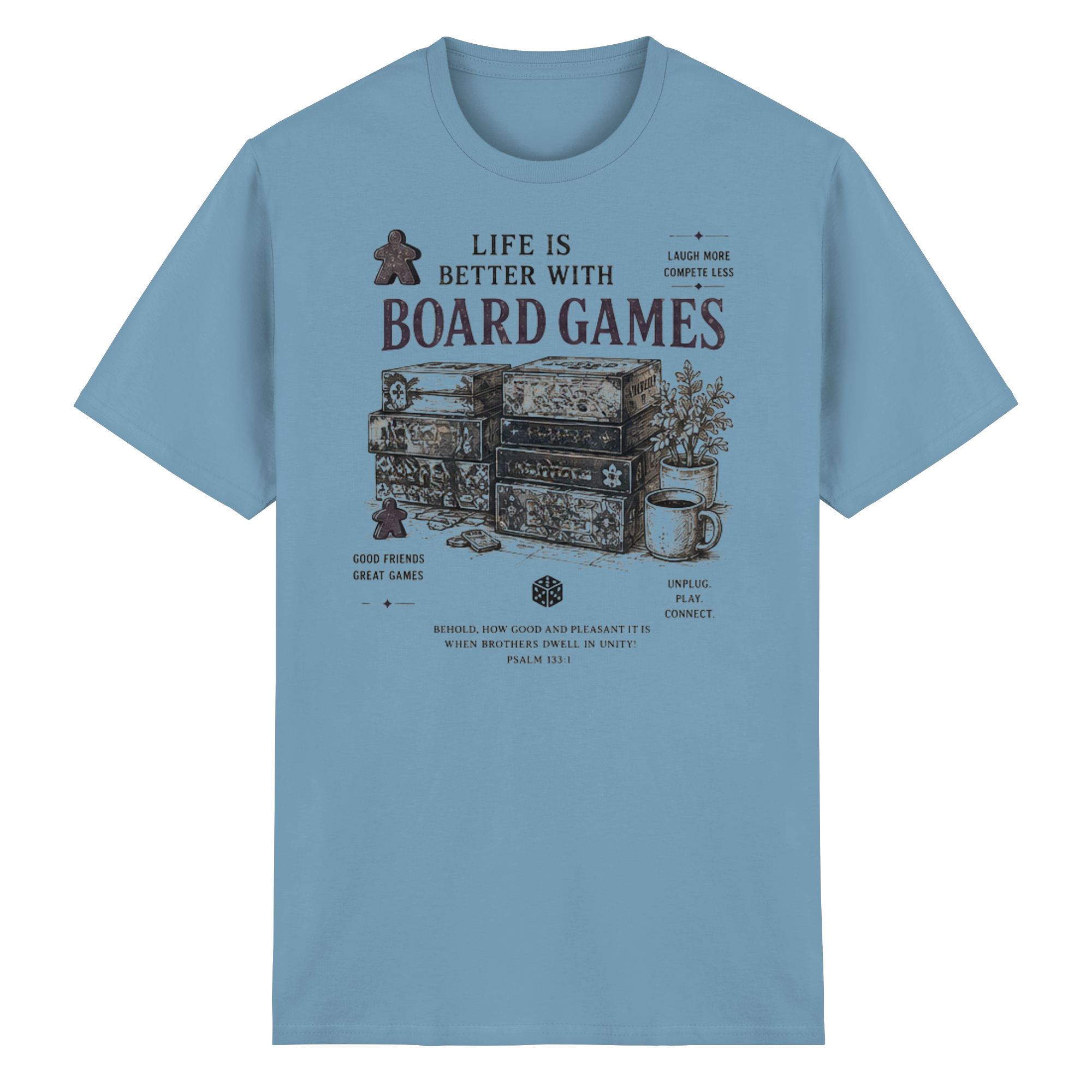Life Is Better With Board Games - Heavy Cotton T-Shirt