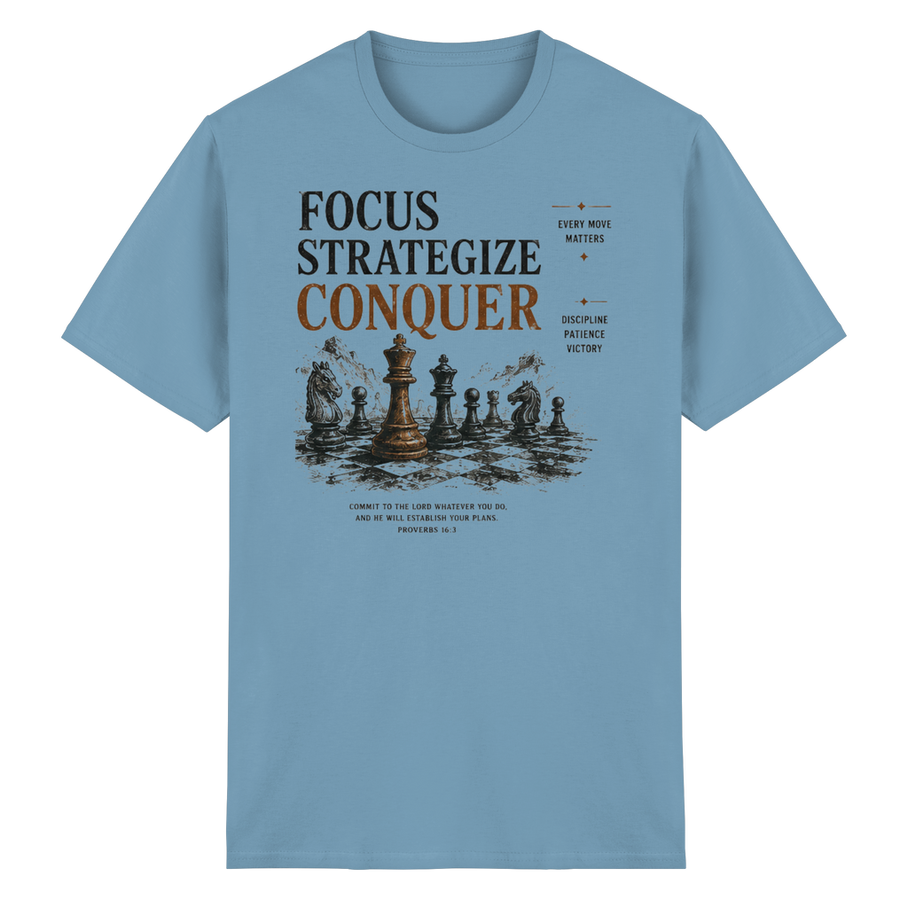 Focus. Strategize. Conquer.  - Heavy Cotton T-Shirt