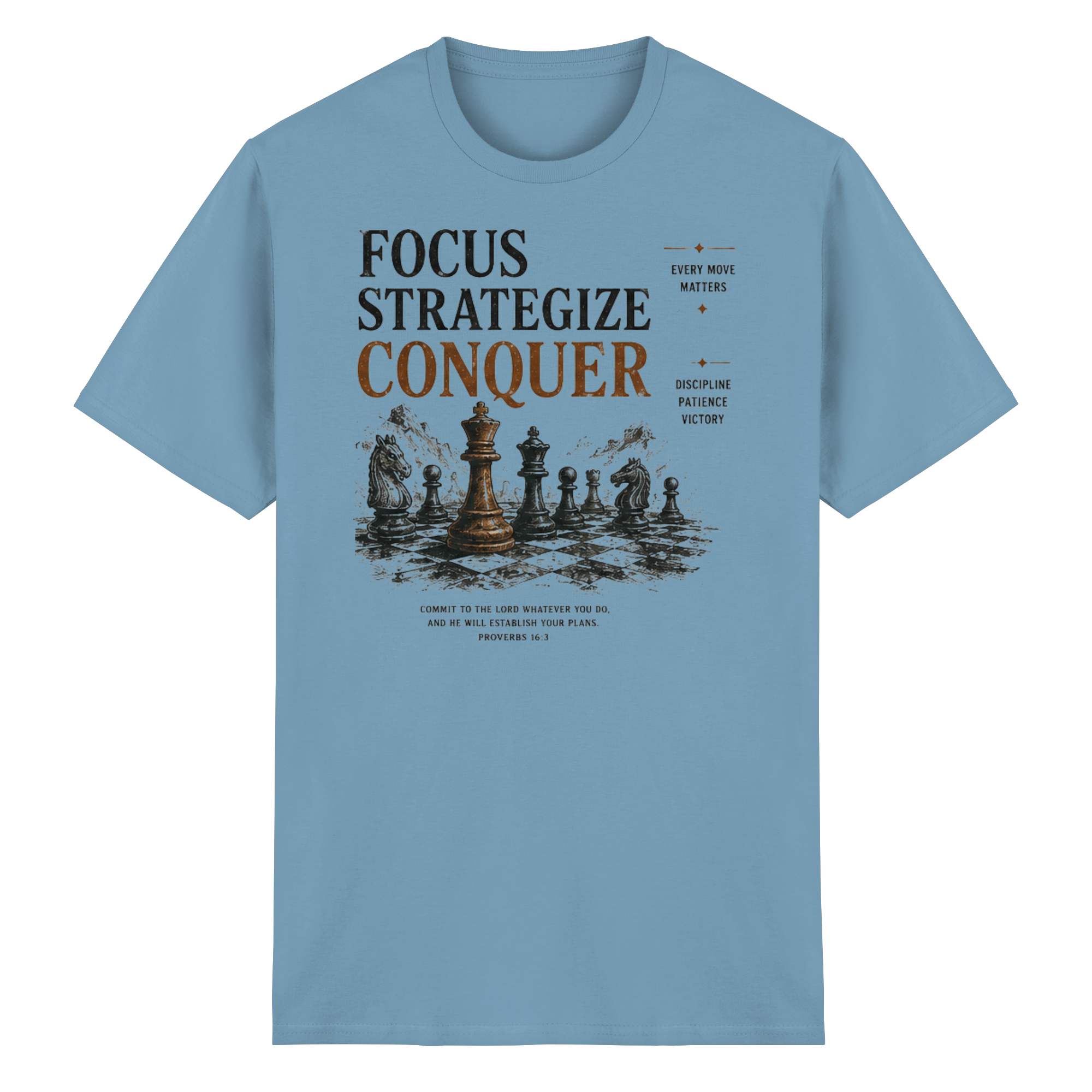 Focus. Strategize. Conquer.  - Heavy Cotton T-Shirt