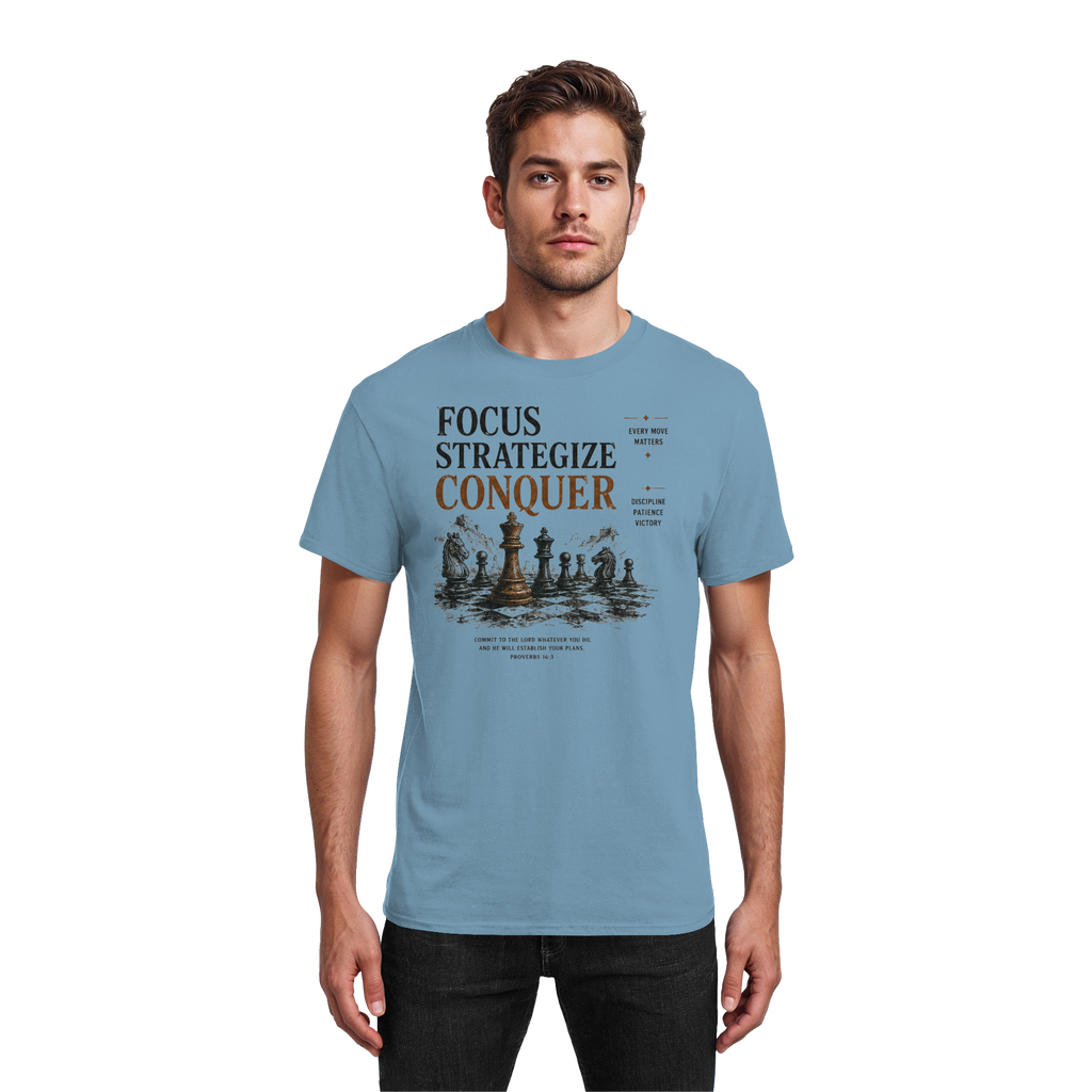 Focus. Strategize. Conquer.  - Heavy Cotton T-Shirt