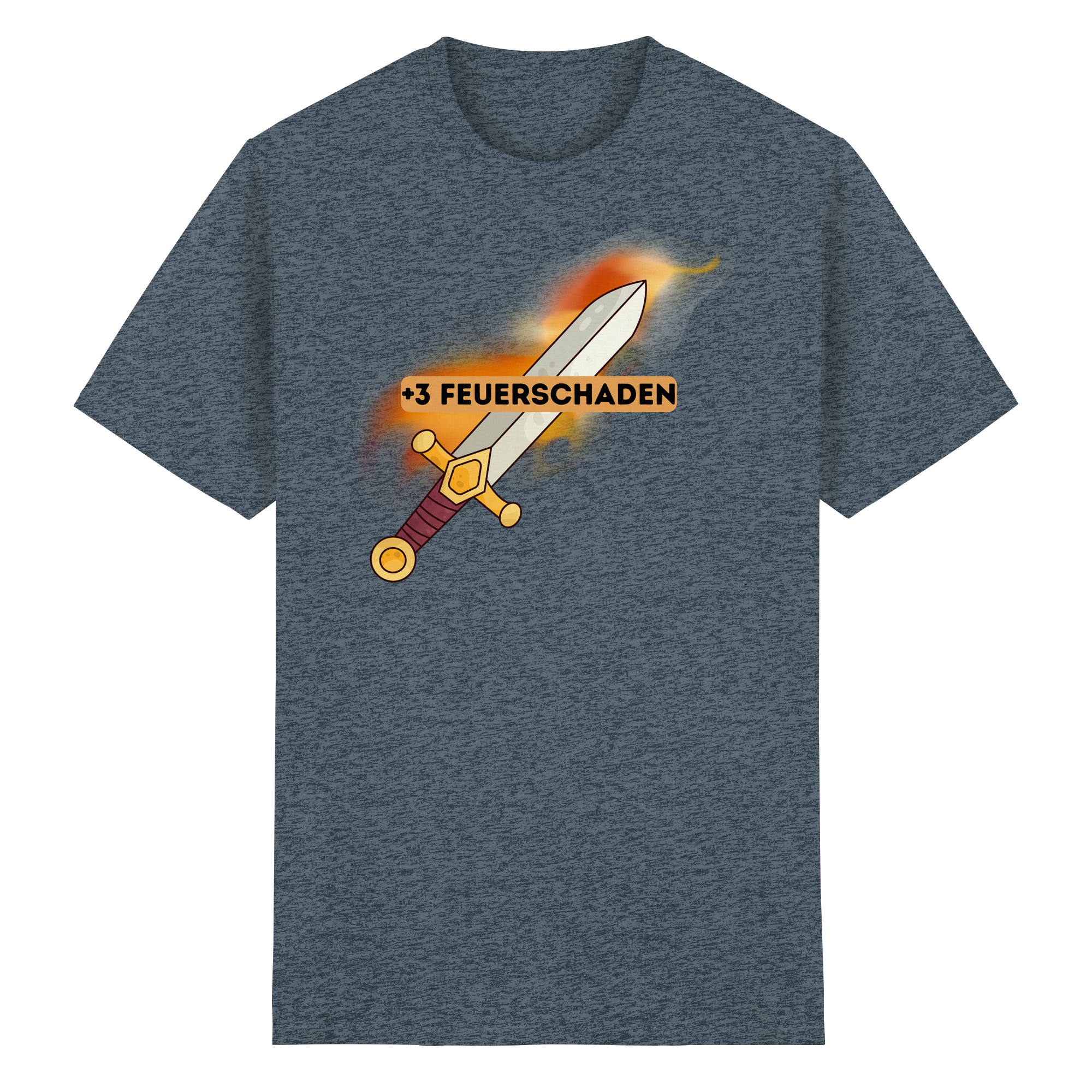 +3 Feuerschaden - Heavy Cotton T-Shirt