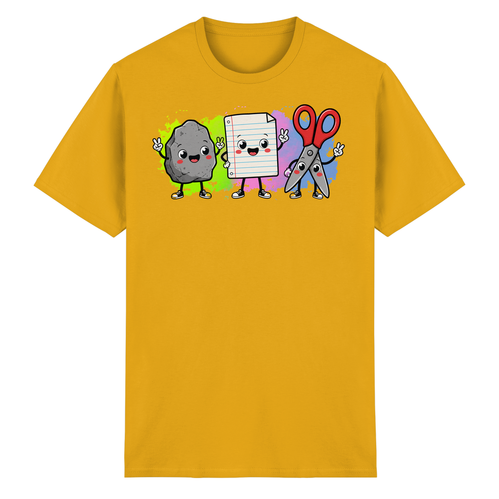 Stein schlägt Schere schlägt Papier! - Heavy Cotton T-Shirt