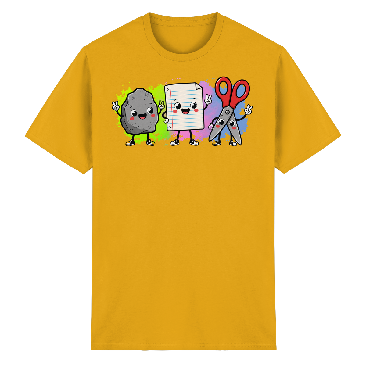 Stein schlägt Schere schlägt Papier! - Heavy Cotton T-Shirt