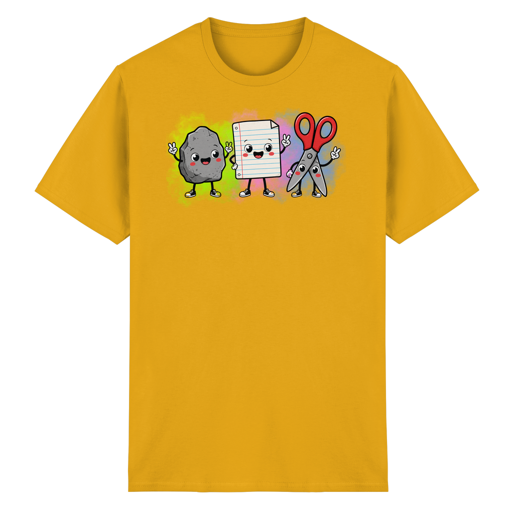 Stein schlägt Schere schlägt Papier! - Heavy Cotton T-Shirt