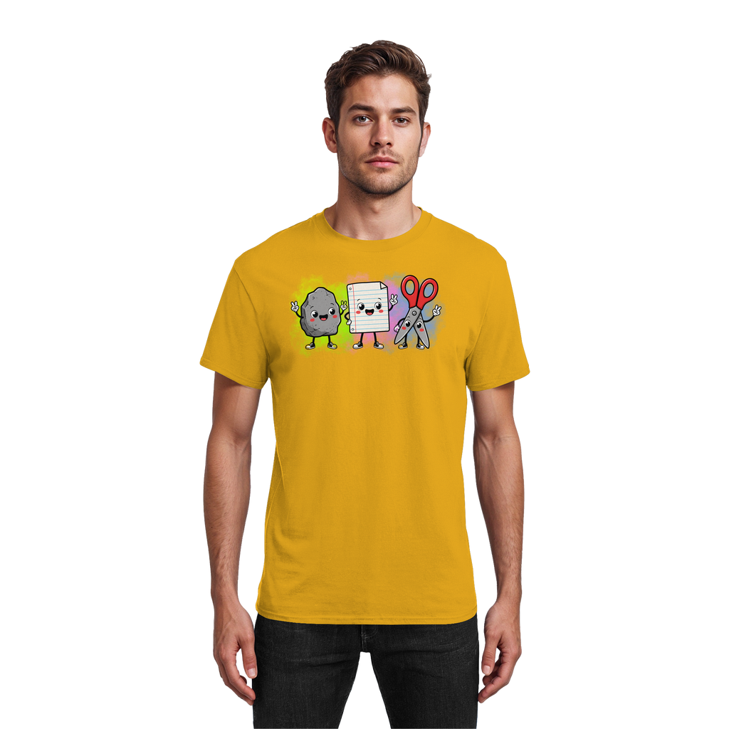 Stein schlägt Schere schlägt Papier! - Heavy Cotton T-Shirt