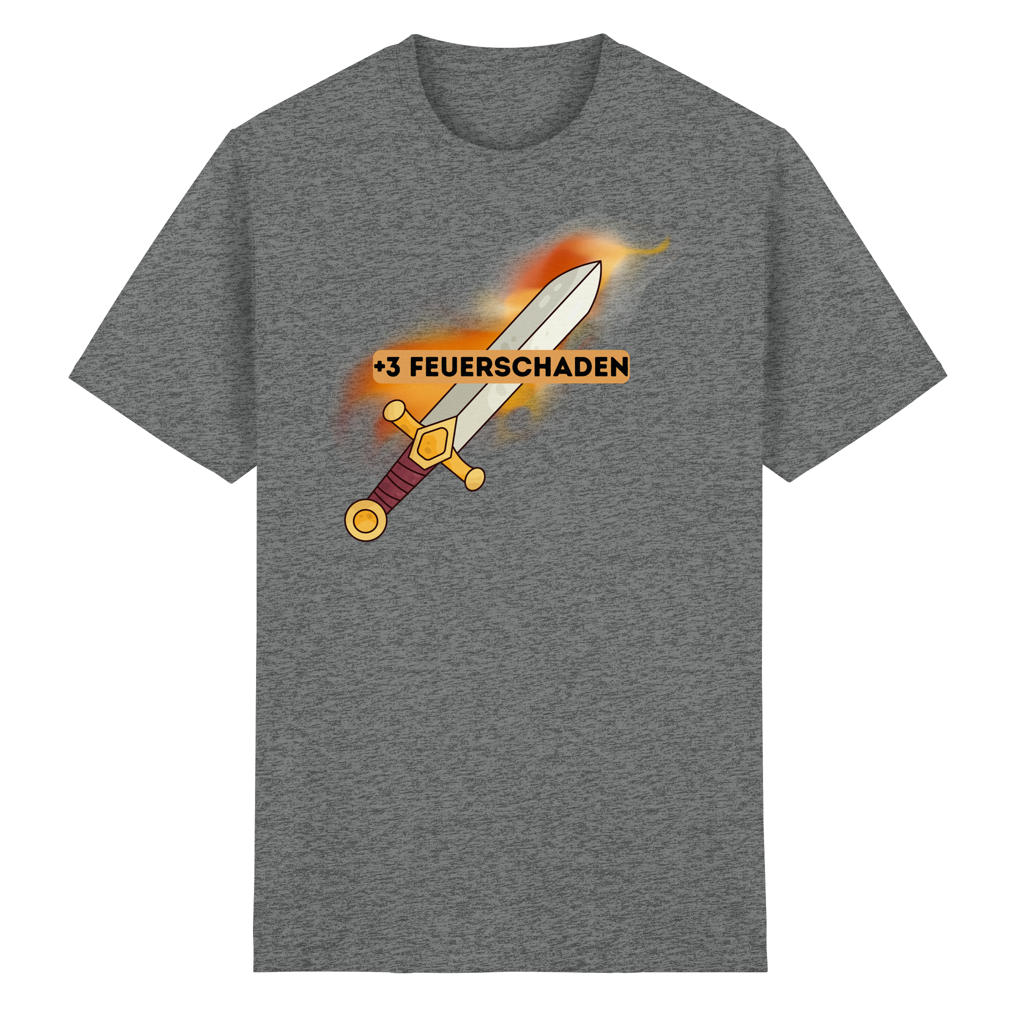 +3 Feuerschaden - Heavy Cotton T-Shirt