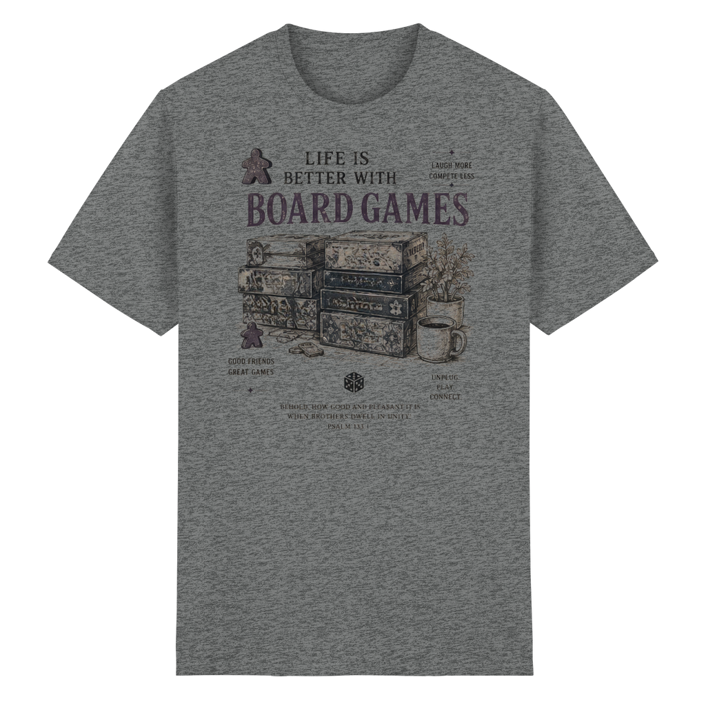 Life Is Better With Board Games - Heavy Cotton T-Shirt