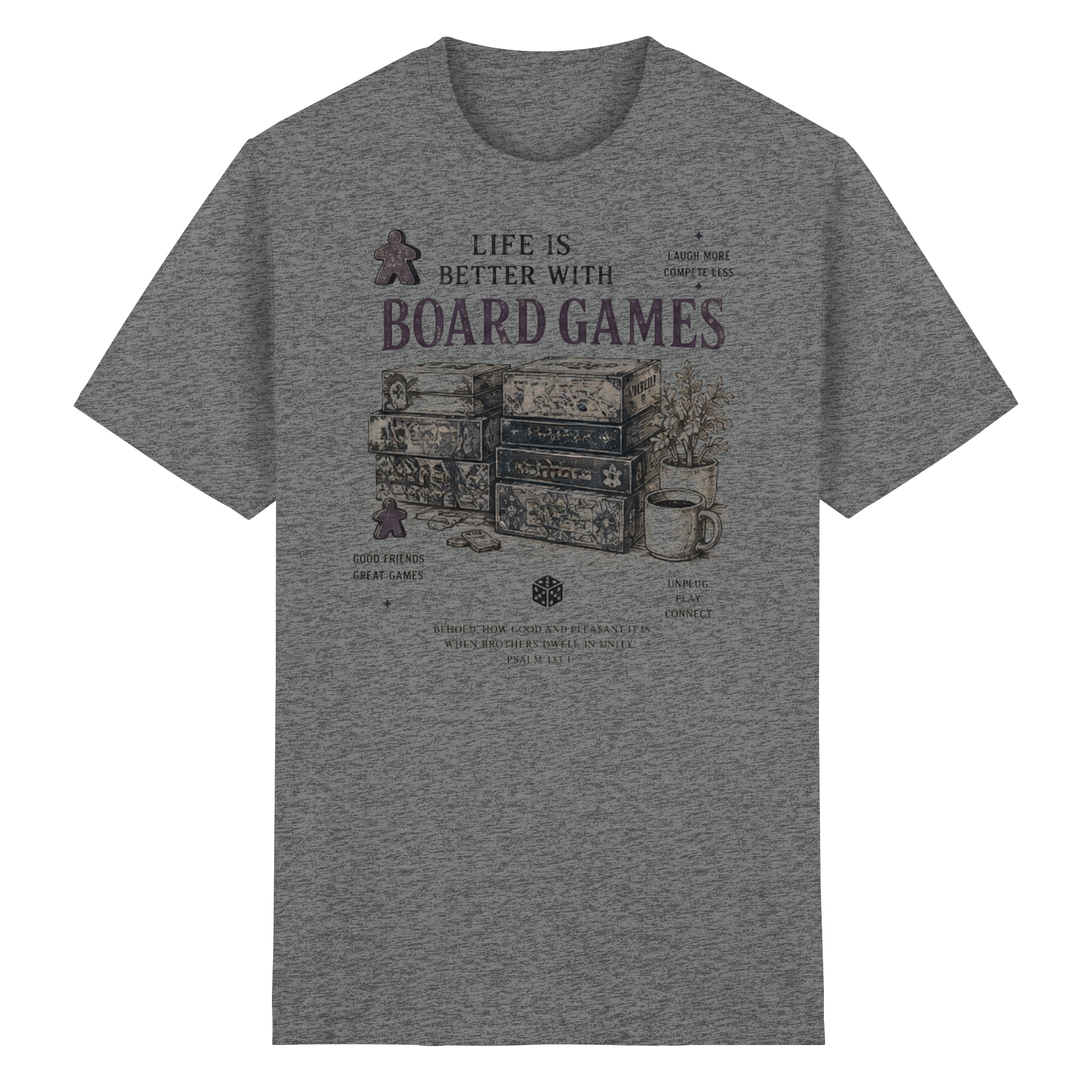 Life Is Better With Board Games - Heavy Cotton T-Shirt