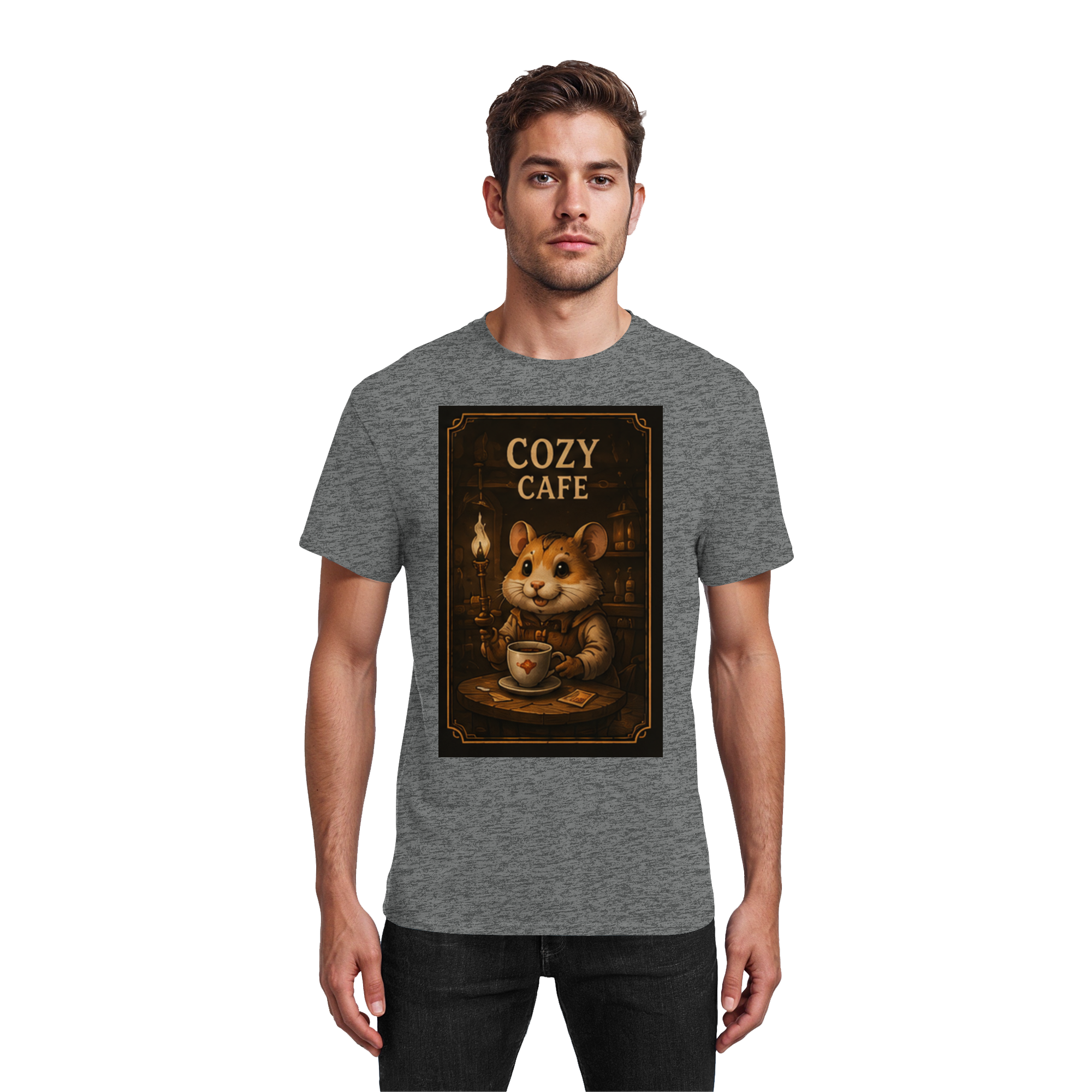 Cozy Café - Heavy Cotton T-Shirt