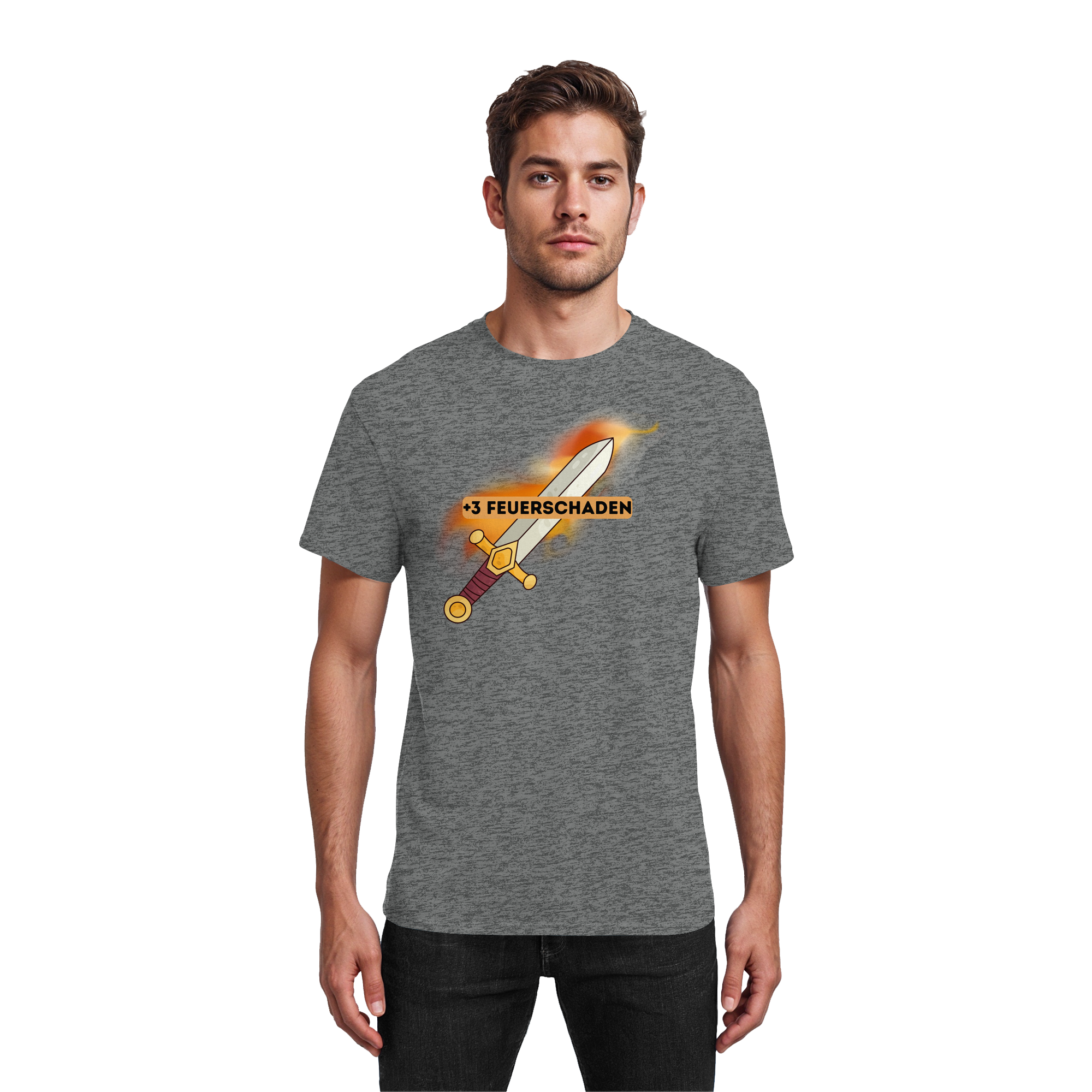 +3 Feuerschaden - Heavy Cotton T-Shirt