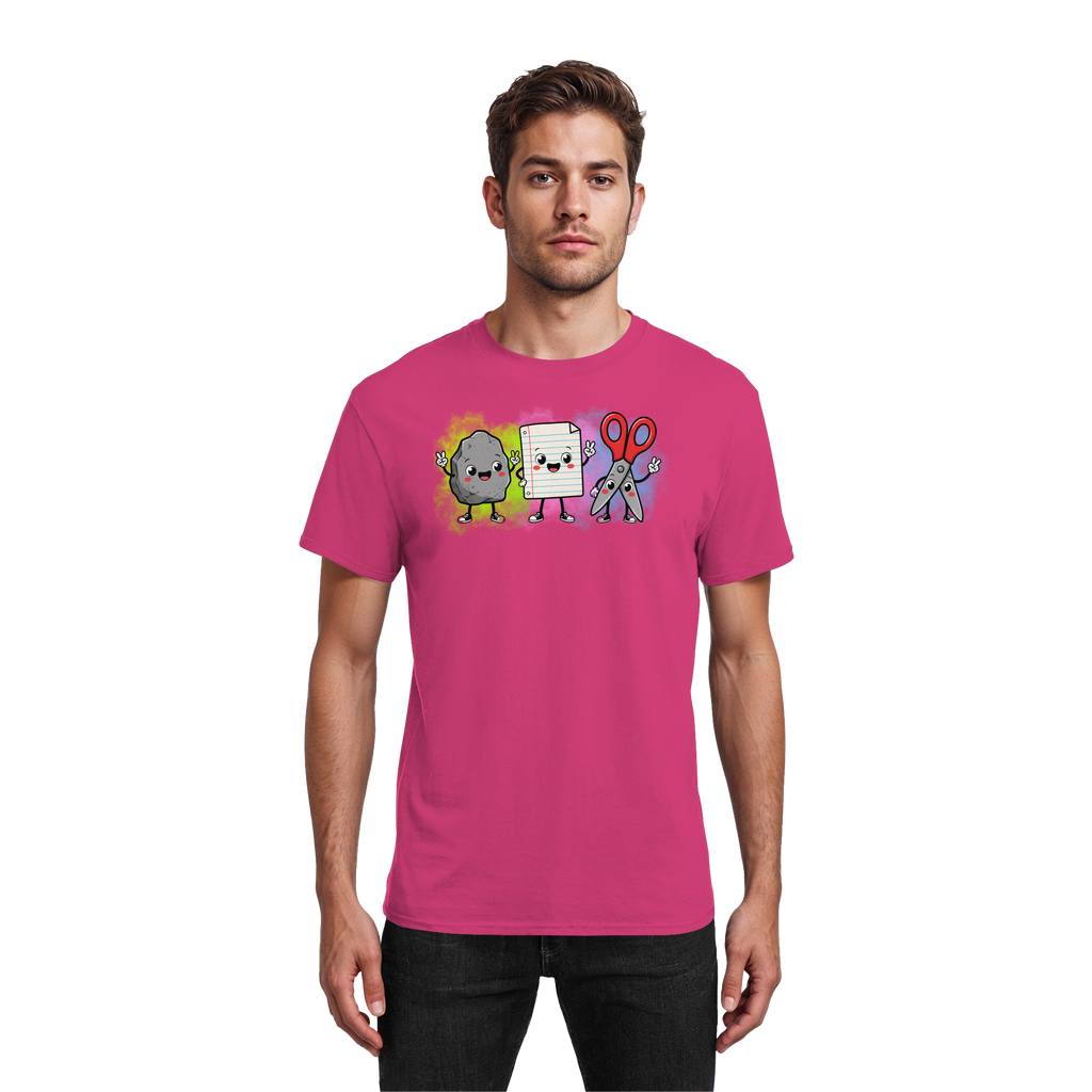 Stein schlägt Schere schlägt Papier! - Heavy Cotton T-Shirt