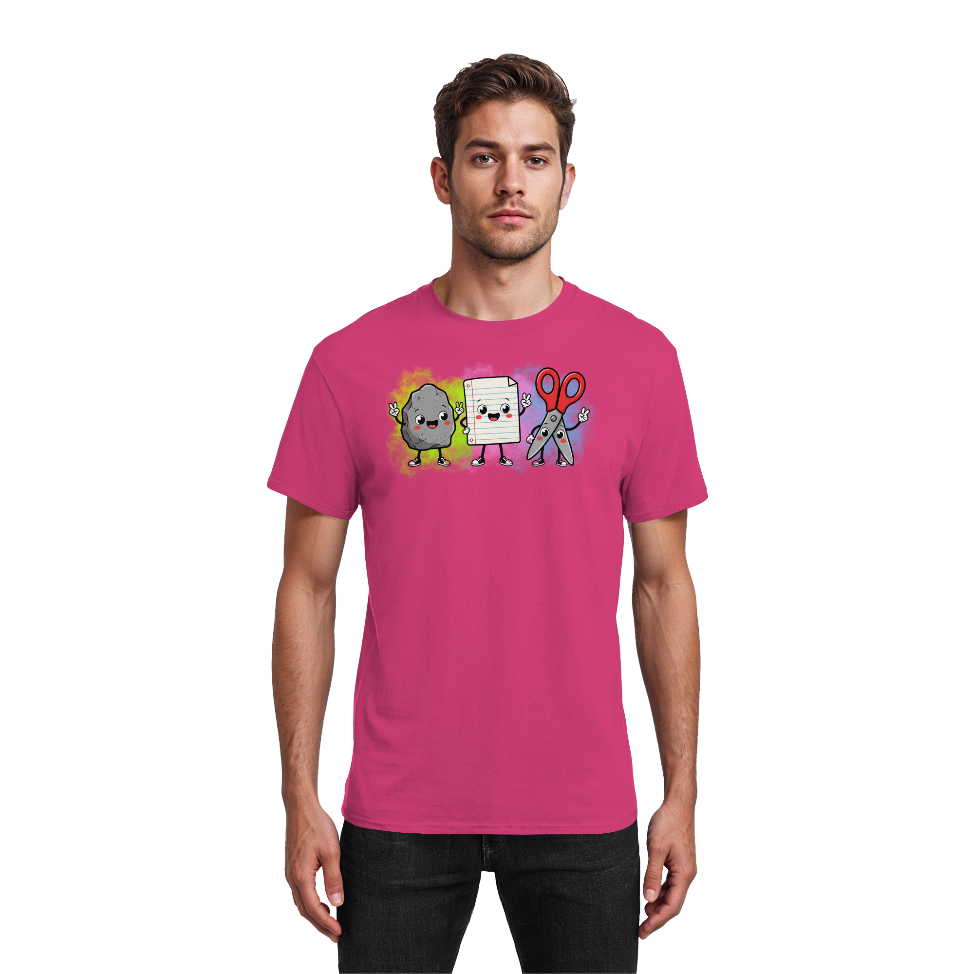 Stein schlägt Schere schlägt Papier! - Heavy Cotton T-Shirt