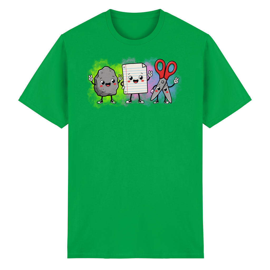 Stein schlägt Schere schlägt Papier! - Heavy Cotton T-Shirt