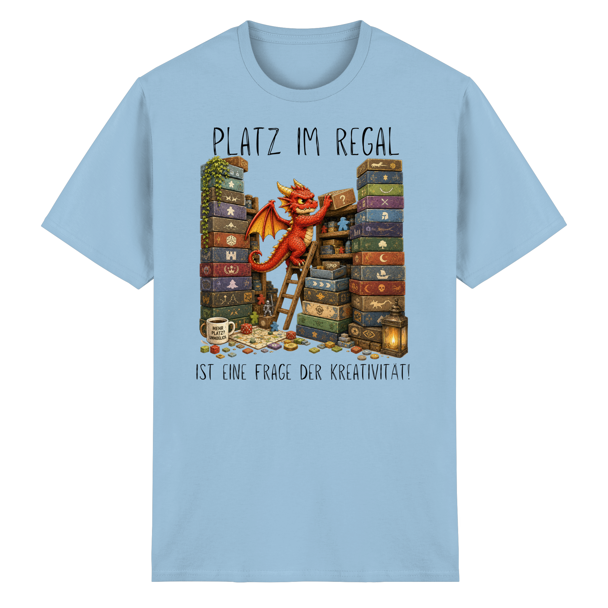 Platz im Regal ist eine Frage der Kreativität. - Heavy Cotton T-Shirt