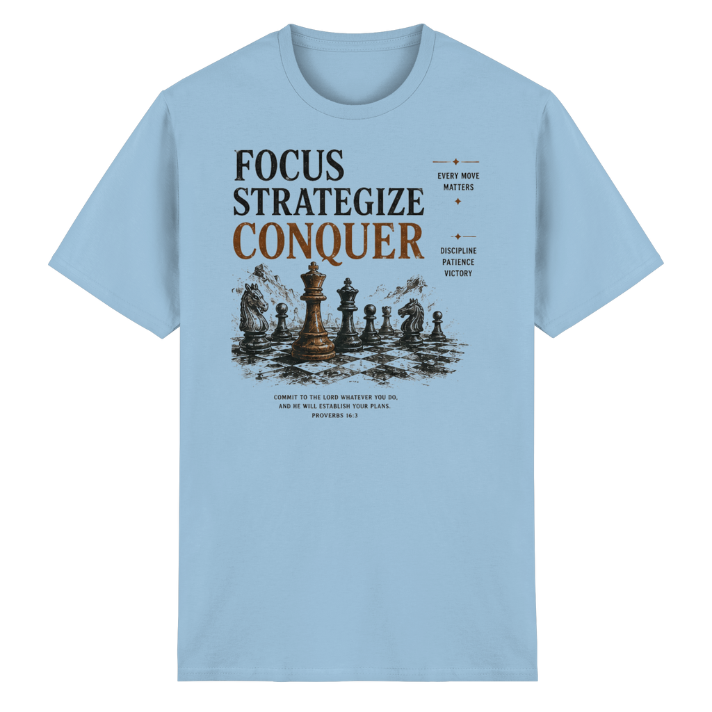 Focus. Strategize. Conquer.  - Heavy Cotton T-Shirt