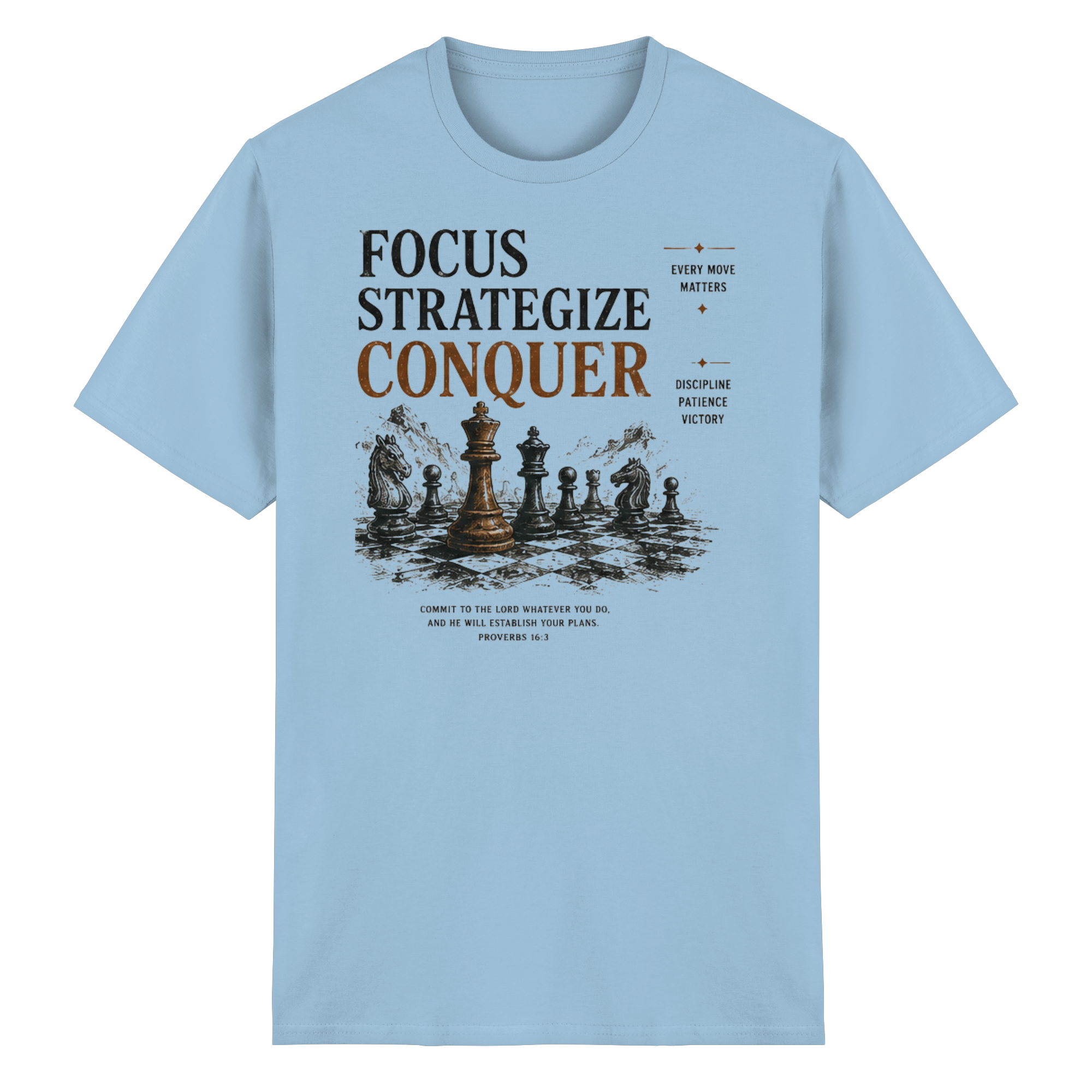 Focus. Strategize. Conquer.  - Heavy Cotton T-Shirt