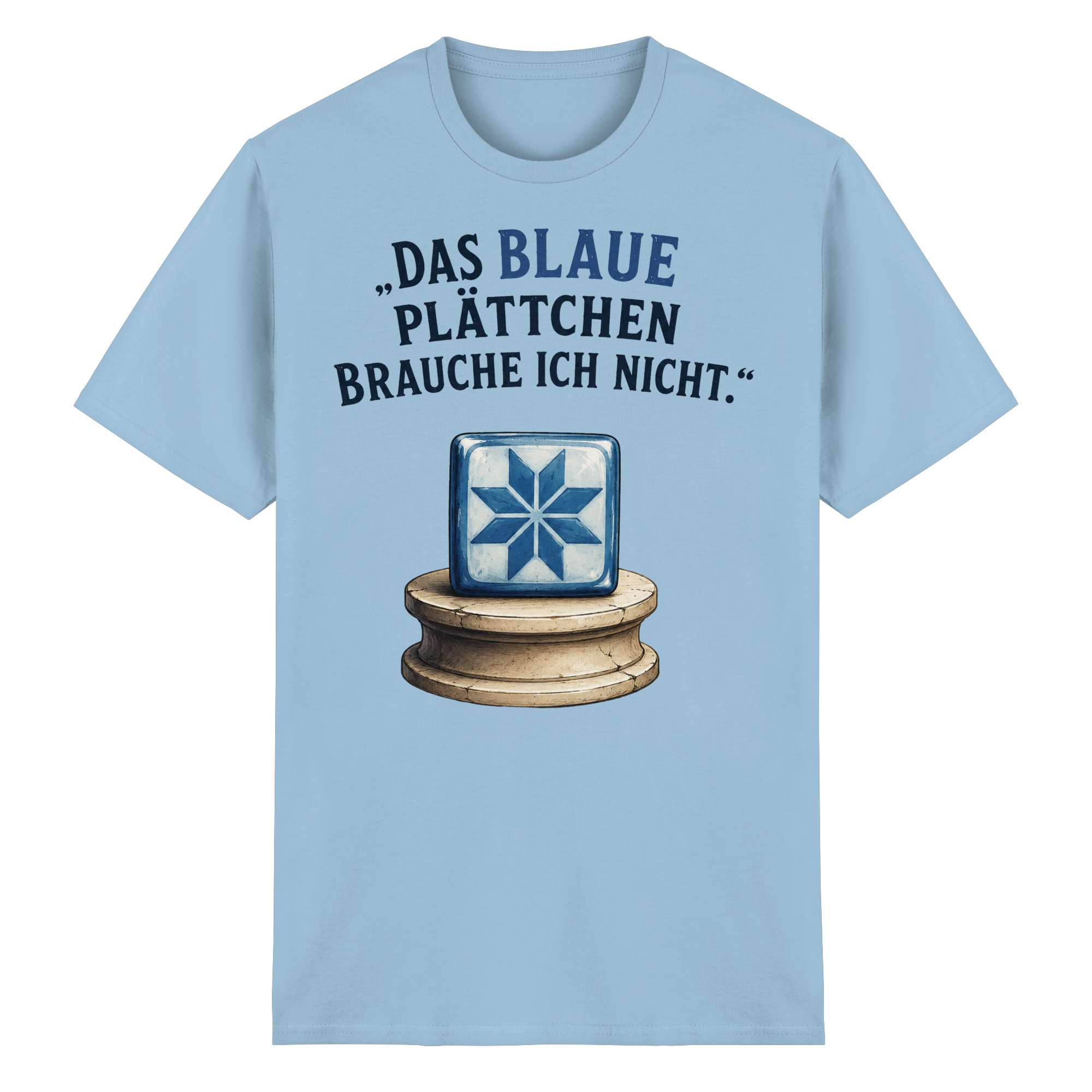 Das blaue Plättchen - Heavy Cotton T-Shirt