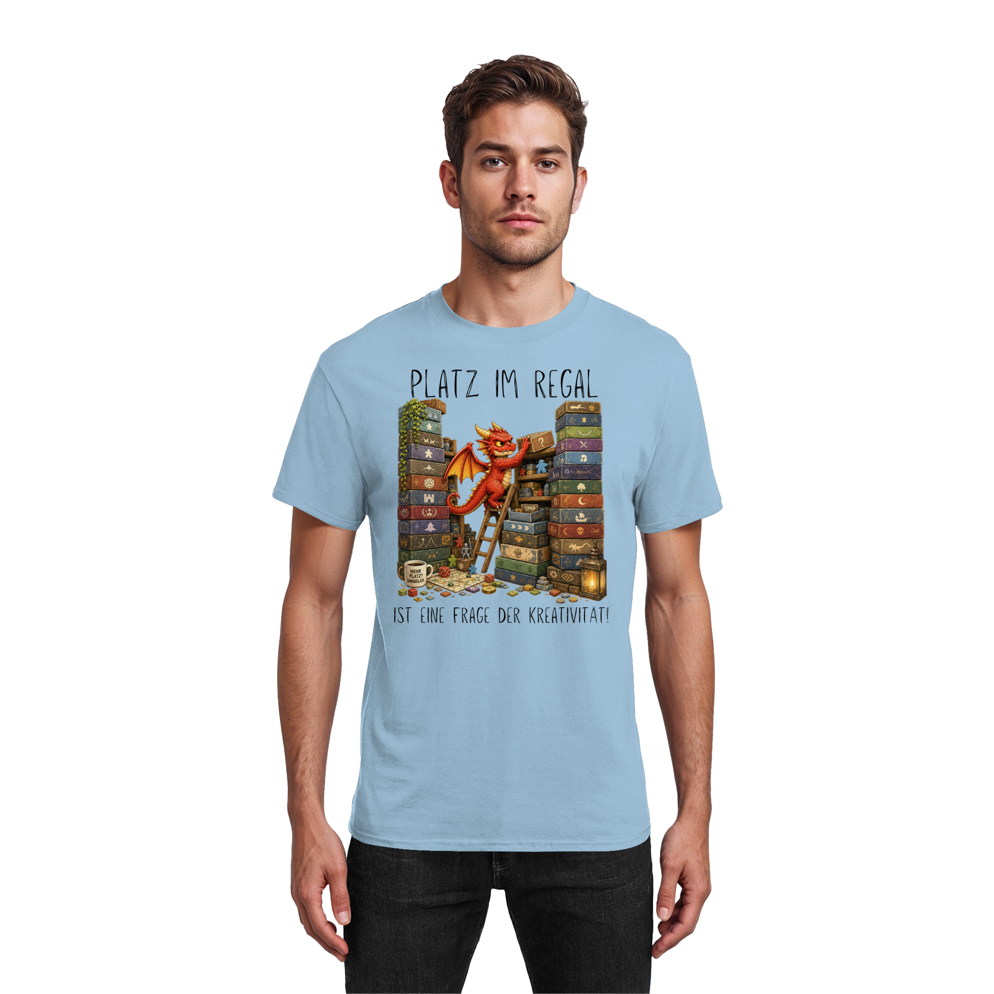 Platz im Regal ist eine Frage der Kreativität. - Heavy Cotton T-Shirt