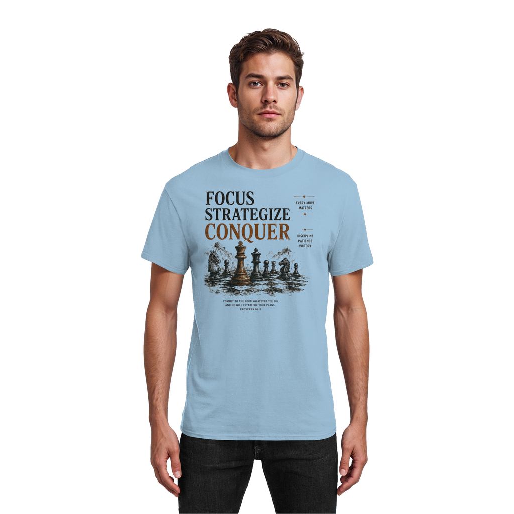 Focus. Strategize. Conquer.  - Heavy Cotton T-Shirt