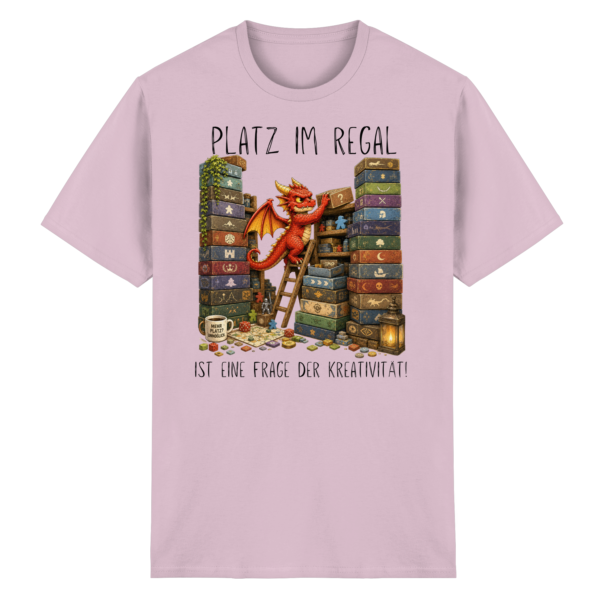 Platz im Regal ist eine Frage der Kreativität. - Heavy Cotton T-Shirt