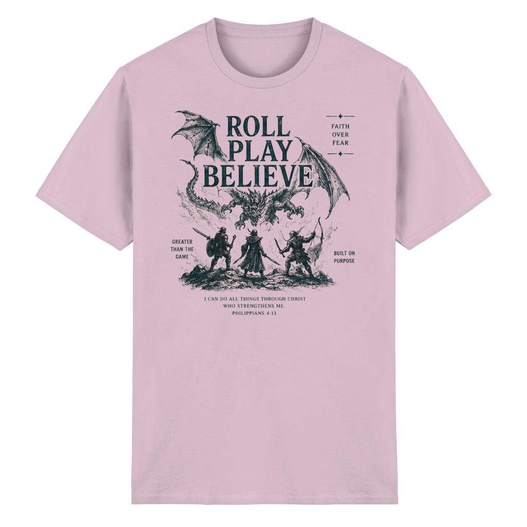 Roll. Play. Believe. - Heavy Cotton T-Shirt