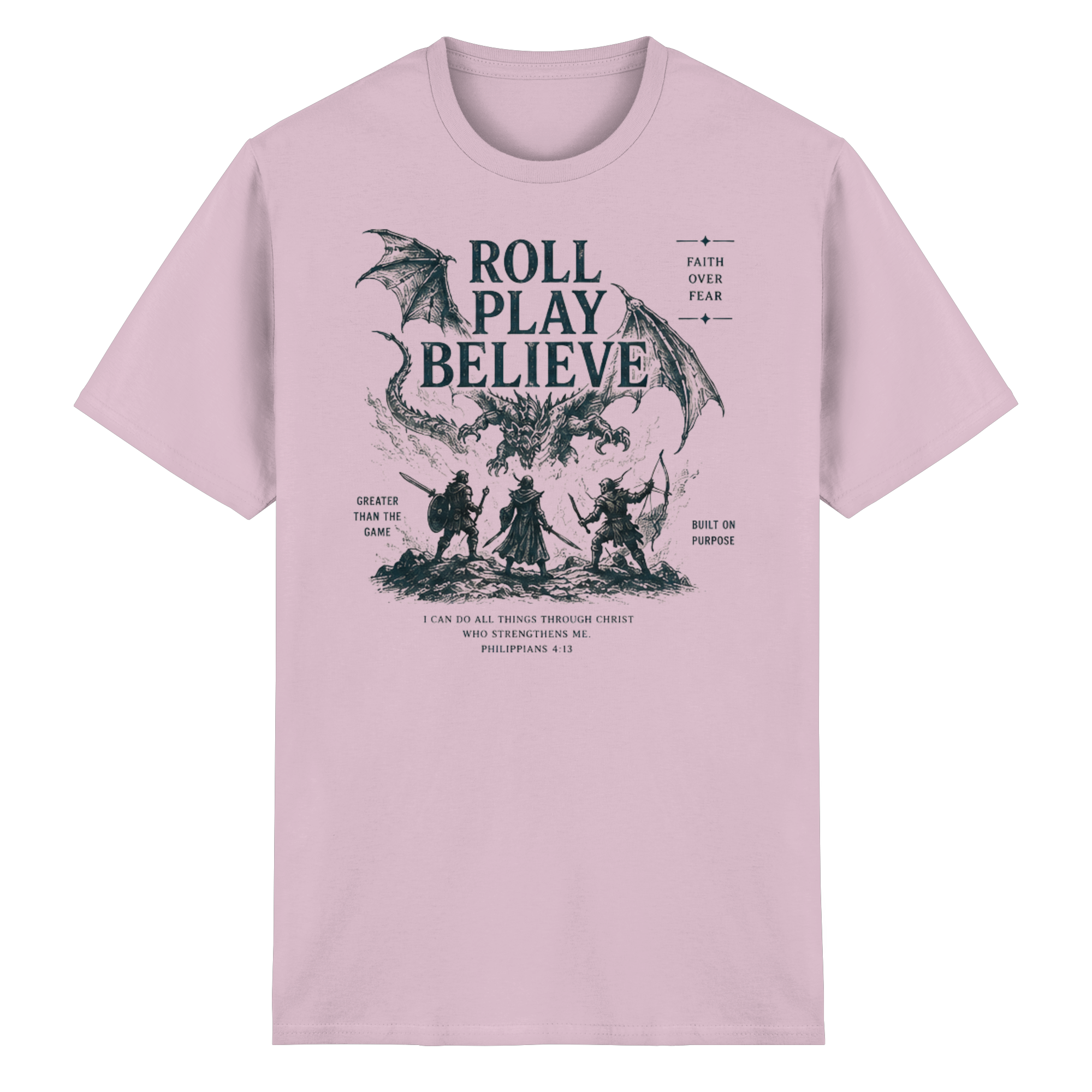 Roll. Play. Believe. - Heavy Cotton T-Shirt