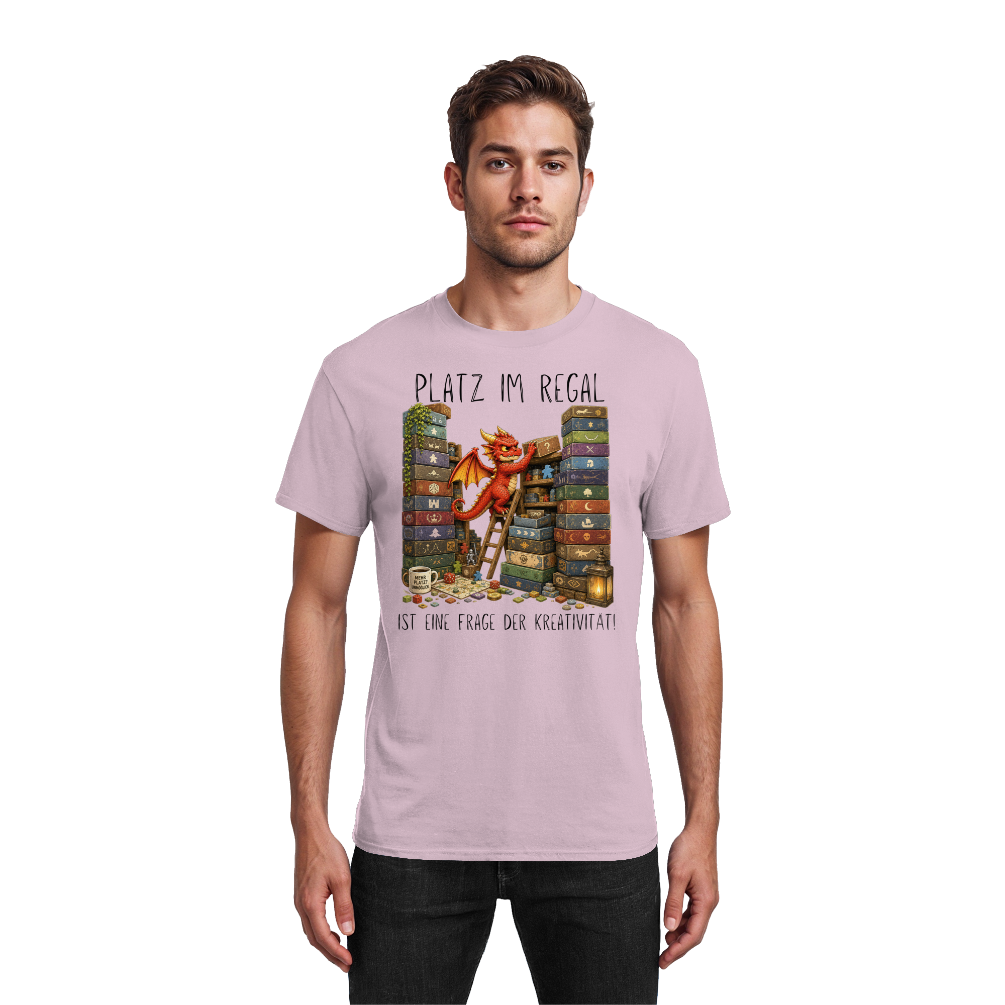 Platz im Regal ist eine Frage der Kreativität. - Heavy Cotton T-Shirt