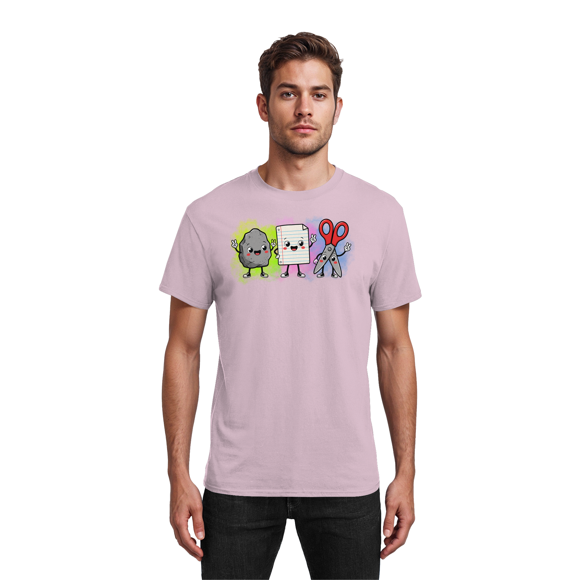Stein schlägt Schere schlägt Papier! - Heavy Cotton T-Shirt