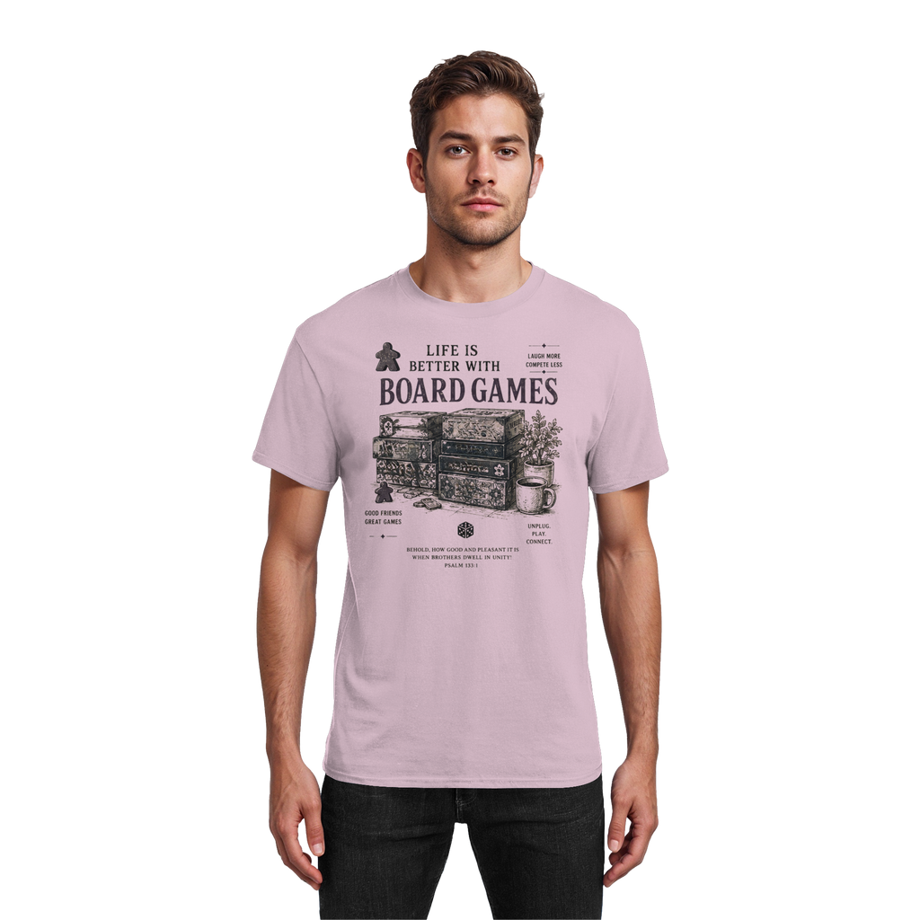 Life Is Better With Board Games - Heavy Cotton T-Shirt