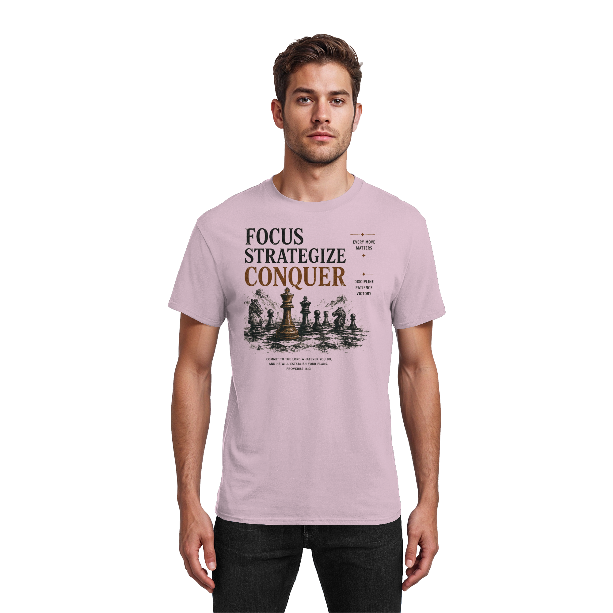 Focus. Strategize. Conquer.  - Heavy Cotton T-Shirt