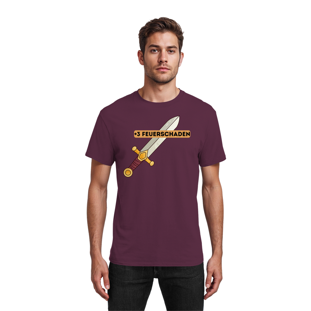+3 Feuerschaden - Heavy Cotton T-Shirt