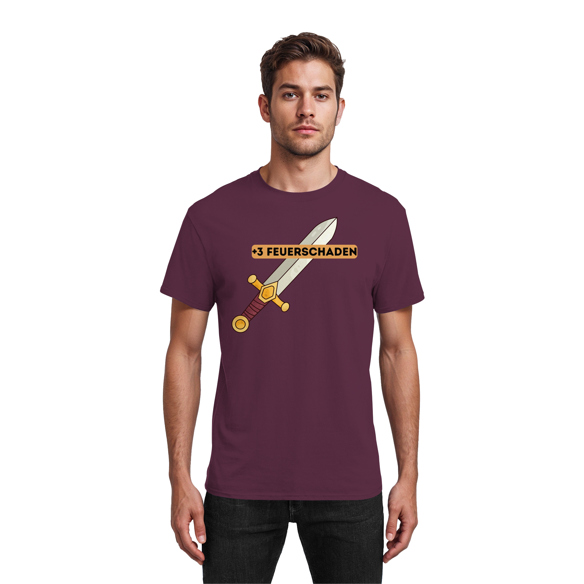 +3 Feuerschaden - Heavy Cotton T-Shirt