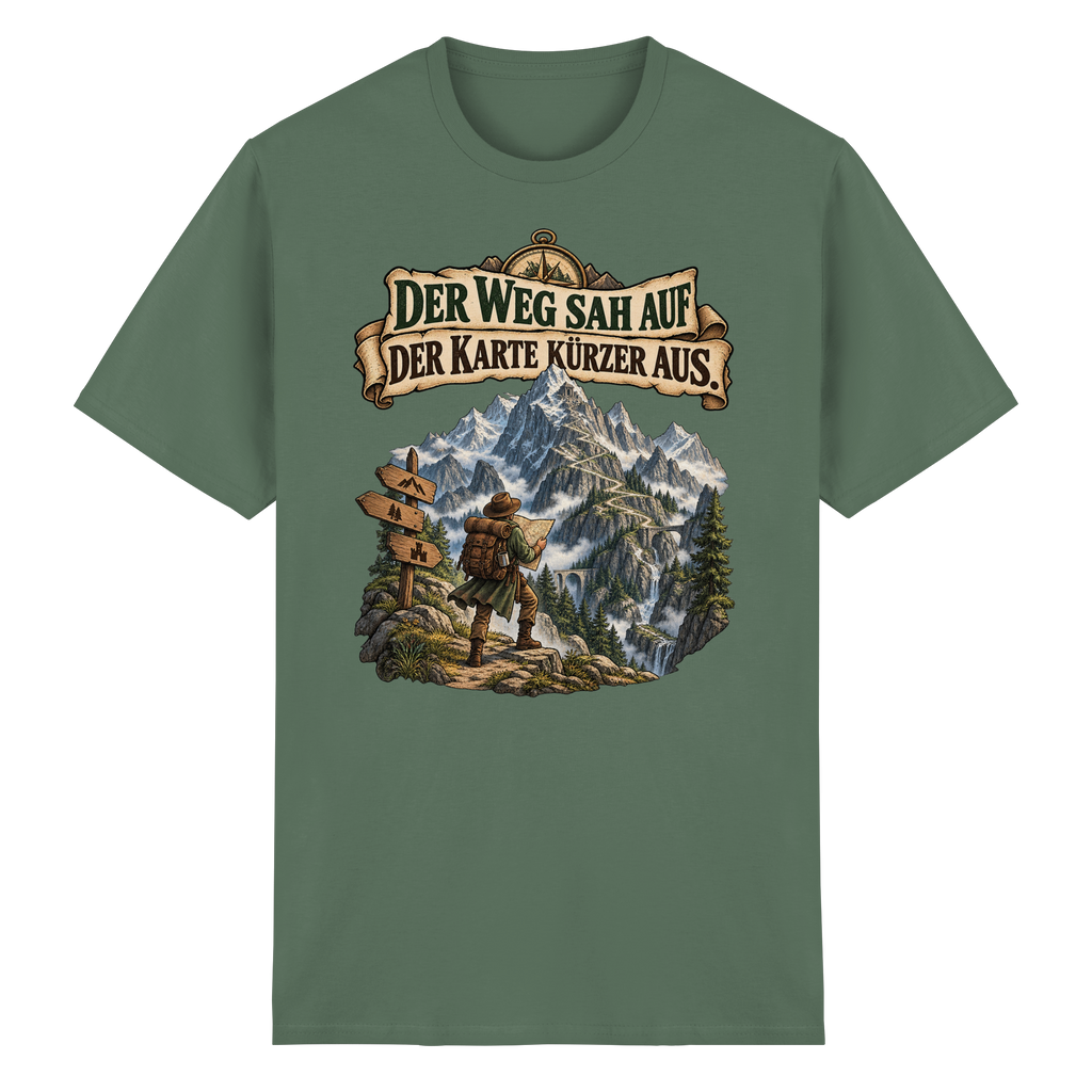 Der Weg sah auf der Karte kürzer aus - Heavy Cotton T-Shirt