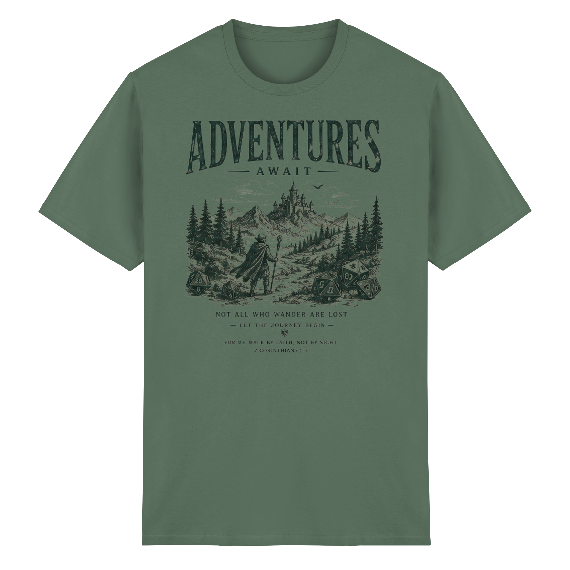Adventures Await. - Heavy Cotton T-Shirt