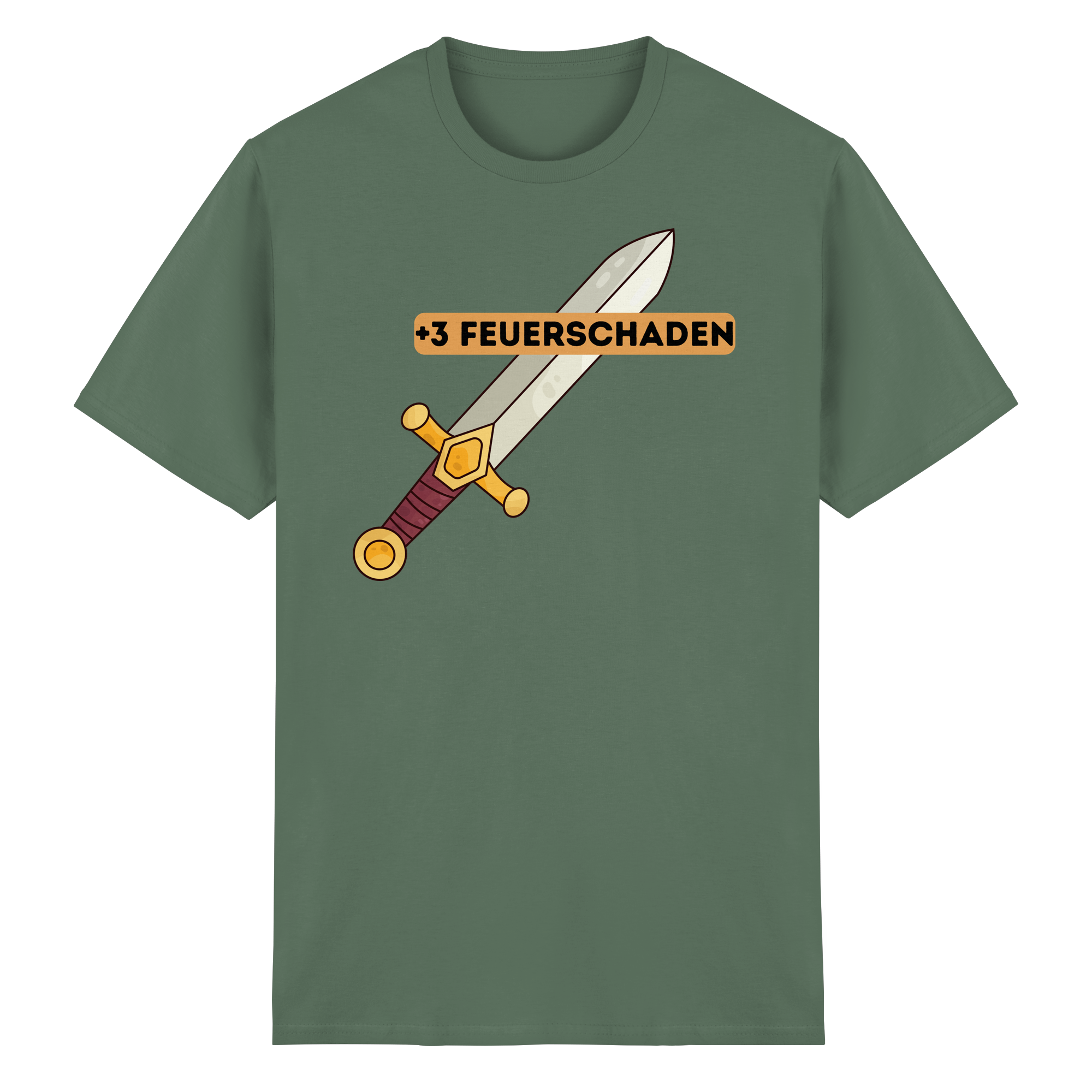 +3 Feuerschaden - Heavy Cotton T-Shirt