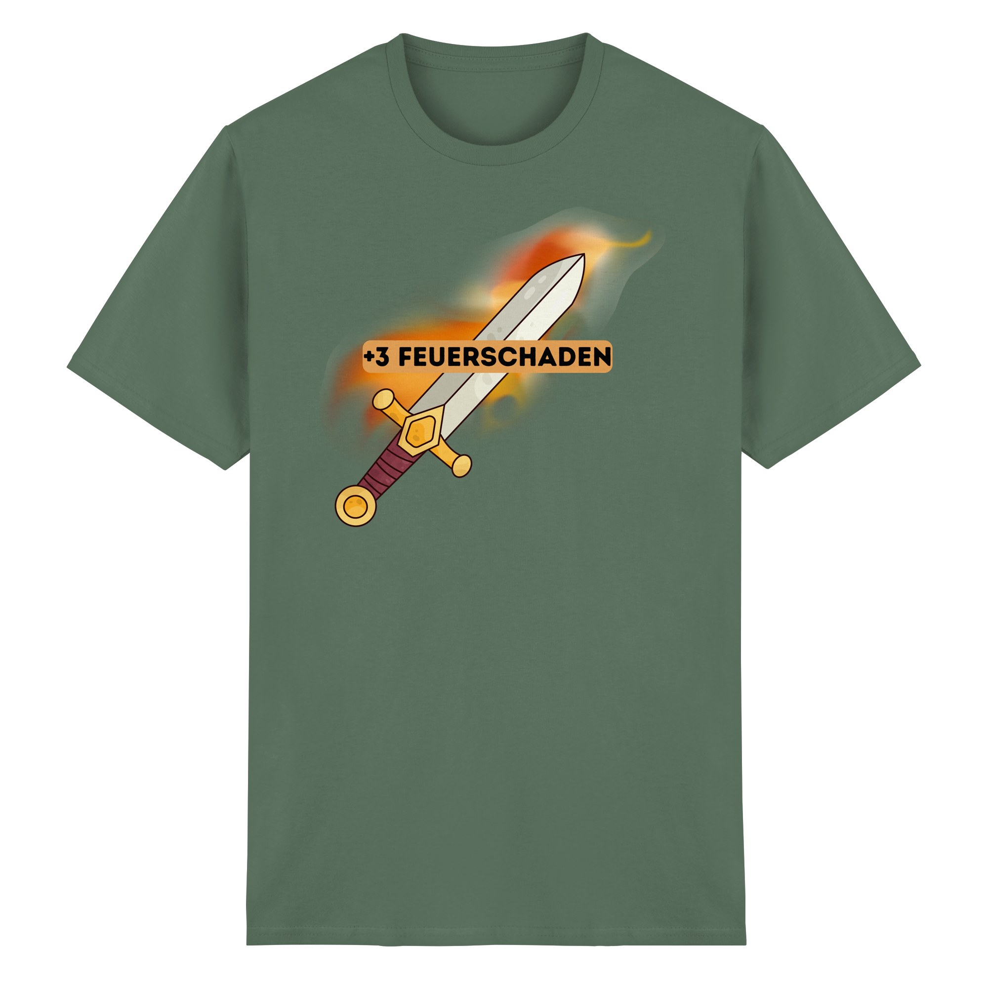 +3 Feuerschaden - Heavy Cotton T-Shirt