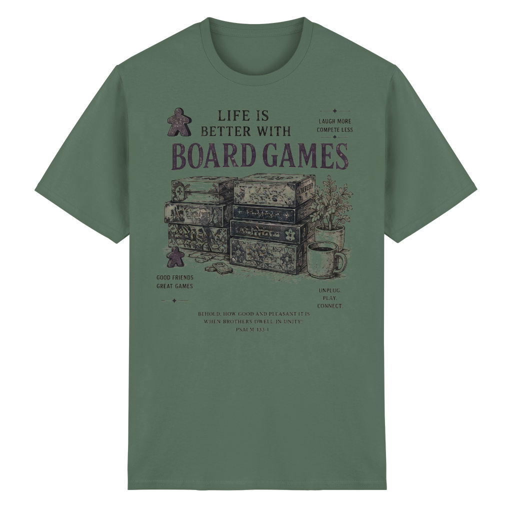 Life Is Better With Board Games - Heavy Cotton T-Shirt