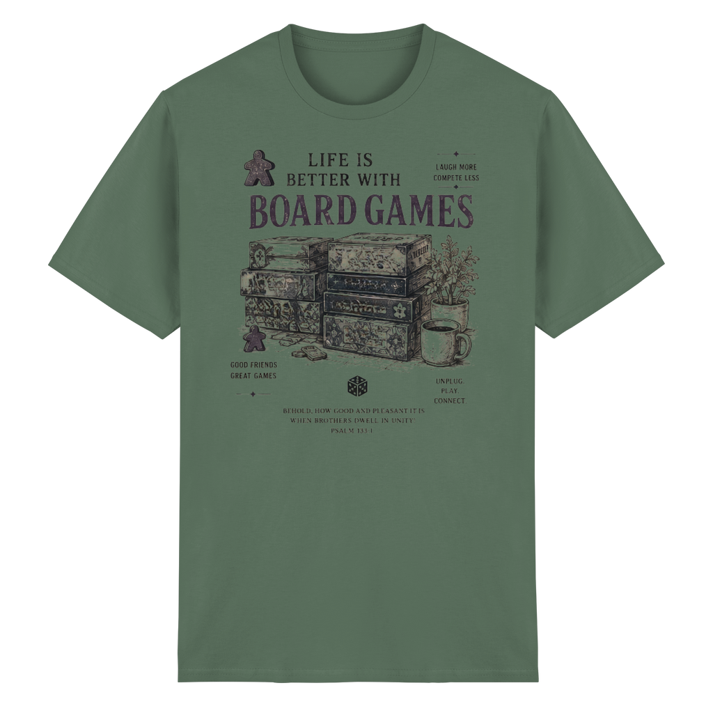 Life Is Better With Board Games - Heavy Cotton T-Shirt