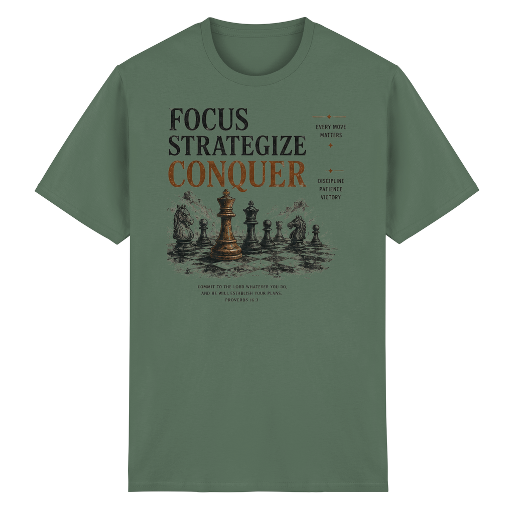 Focus. Strategize. Conquer.  - Heavy Cotton T-Shirt